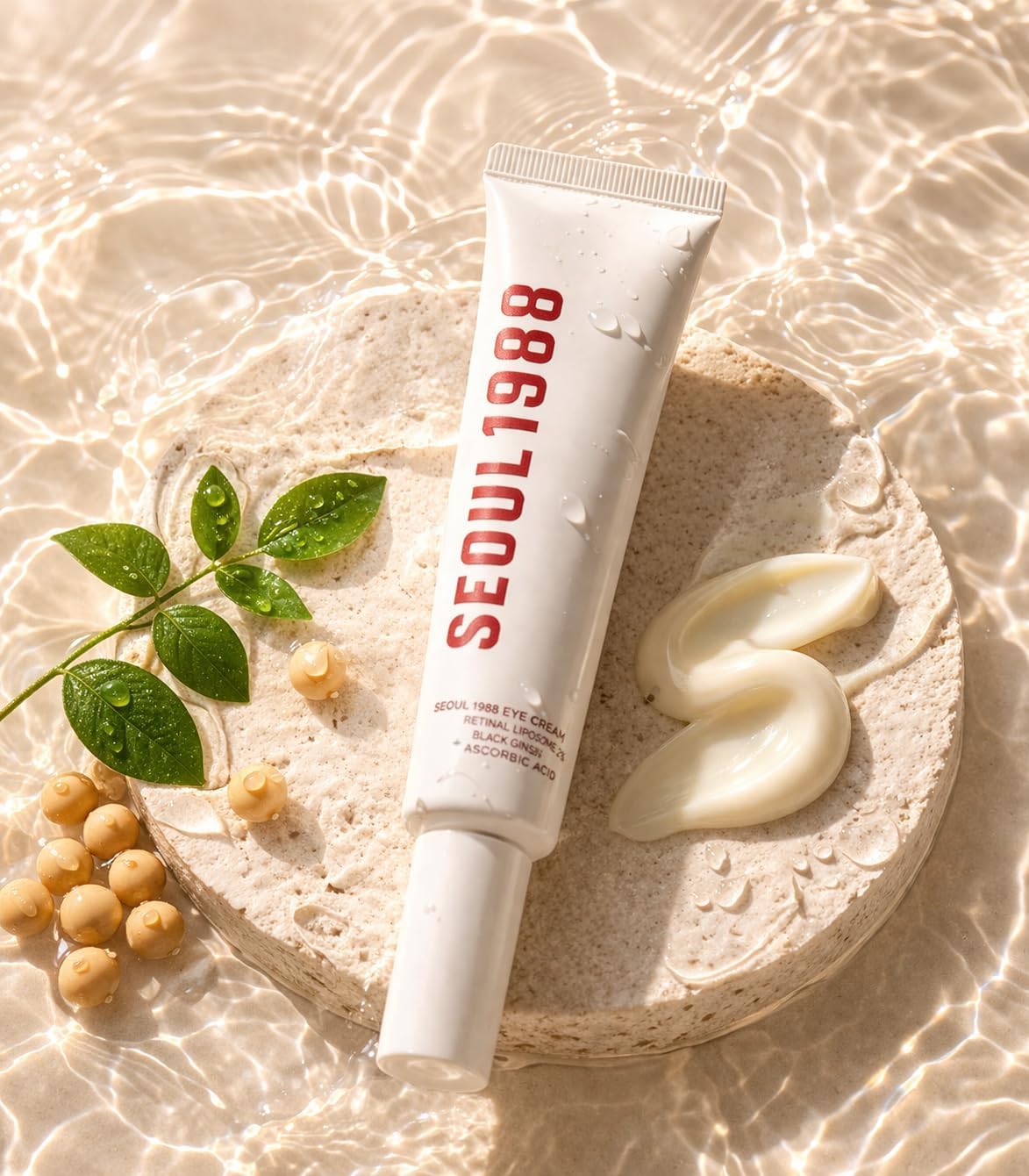 Gohari 1988 Eye Cream K: Retinal Liposome 4% + Fermented Bean, Wrinkle Care, AntiAging, Skin Elasticity, Pigmentation, Brighten