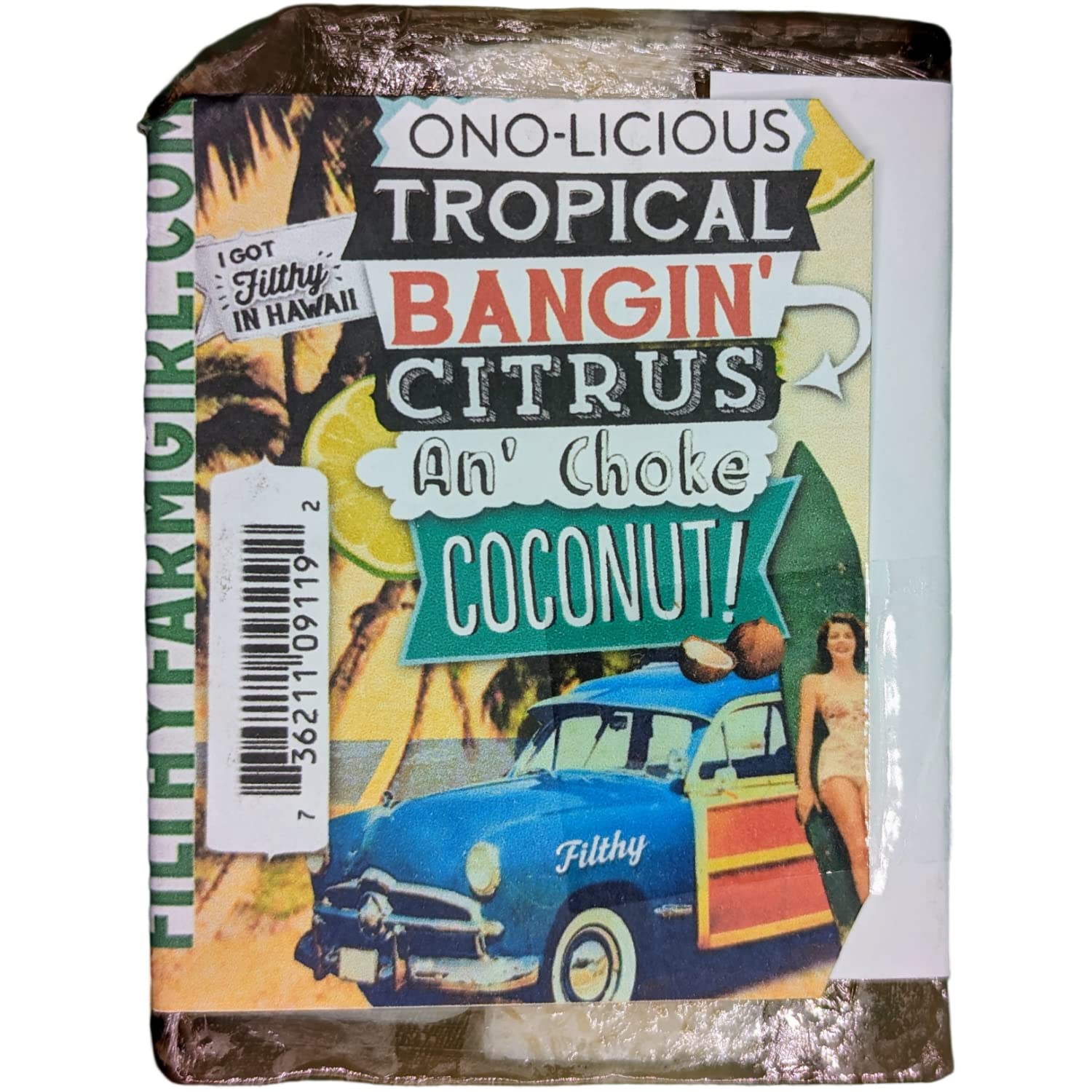 Filthy Surfer Large Coconut Lime Soap Bar