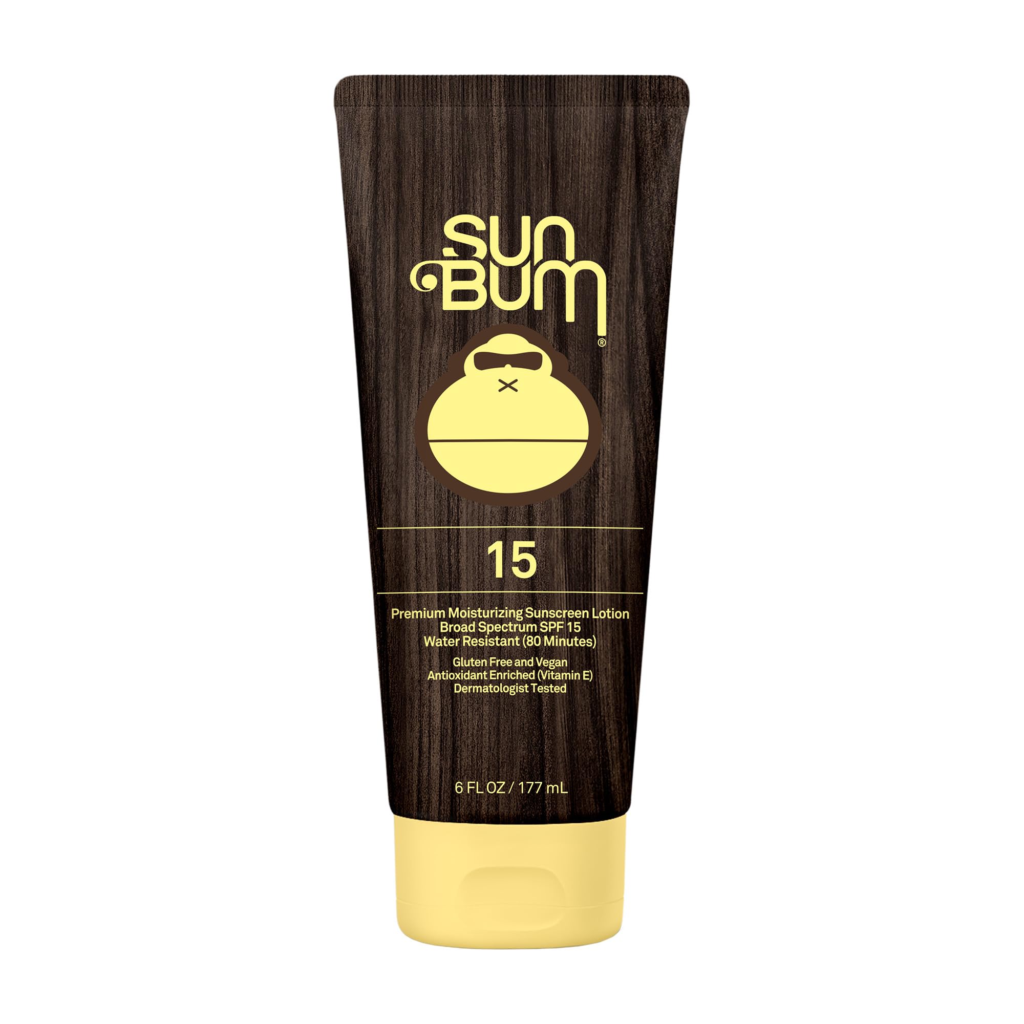 Sun Bum Original Moisturizing Sunscreen Lotion, Spf 15, 6 Oz. Tube, 1 Count, Broad Spectrum Uva/Uvb Protection, Hypoallergenic,