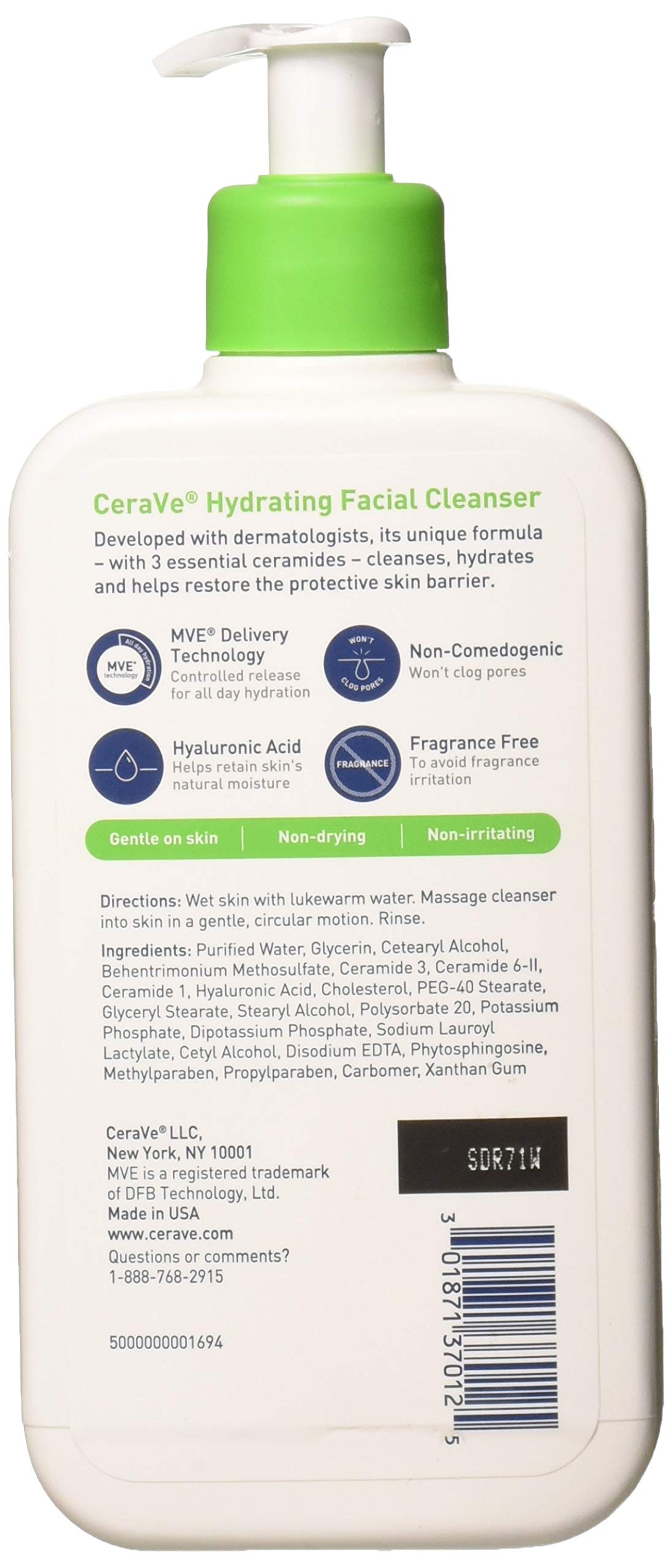 Cerave Hydrating Facial Cleanser 12 Fl Oz