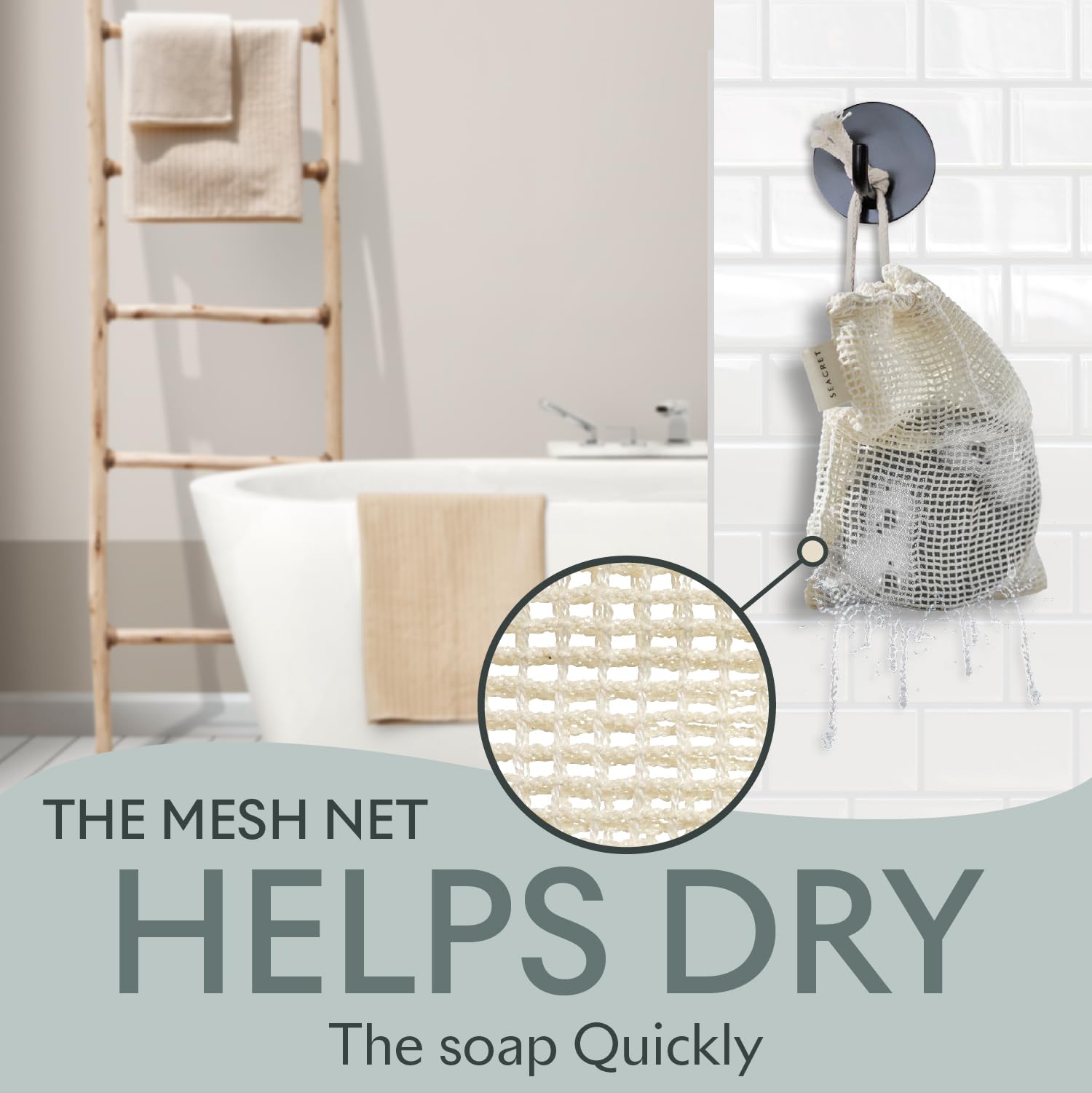 SEACRET Mud Soap with Foaming Net