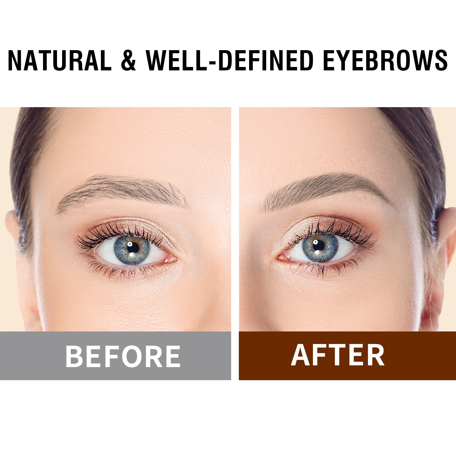 Music Flower 4 Pointed Liquid Eyebrow Pen Fine Sketch Tattoo Eyebrow Pencil Super Durable Waterproof Smudge-Proof (Dark Grey)