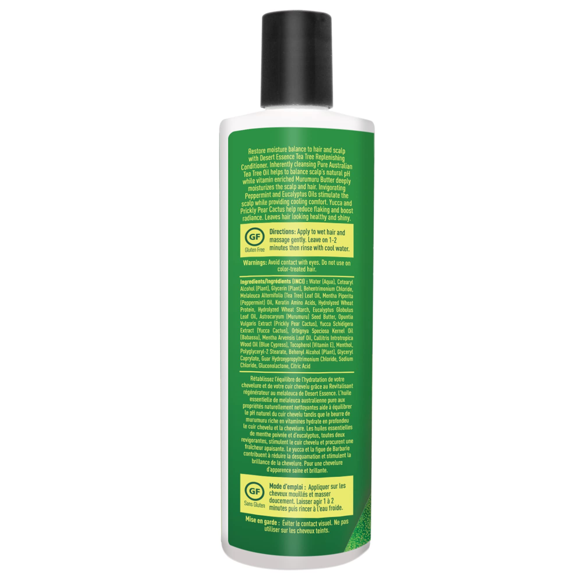 Desert Essence Tea Tree Replenishing Conditioner - 12.7 Fl Ounce - Peppermint & Yucca - Eucalyptus Oil - Vitamin E - Keratin - M