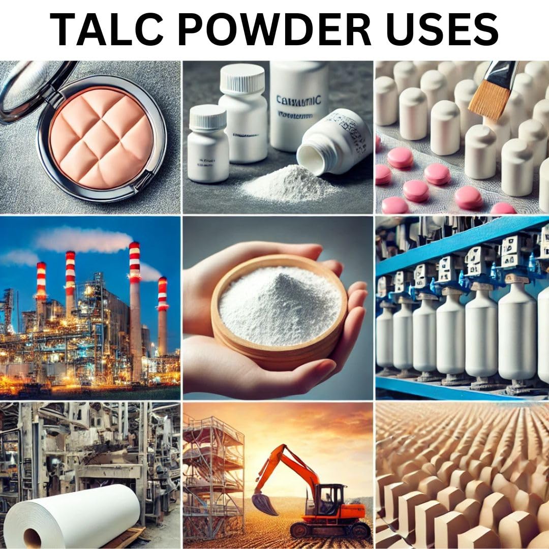 Mganna 100% Natural Talc Powder For Facial Make-Up, Absorption, Lubrication, And Multi-Purpose 0.5 Lbs / 227 Gms
