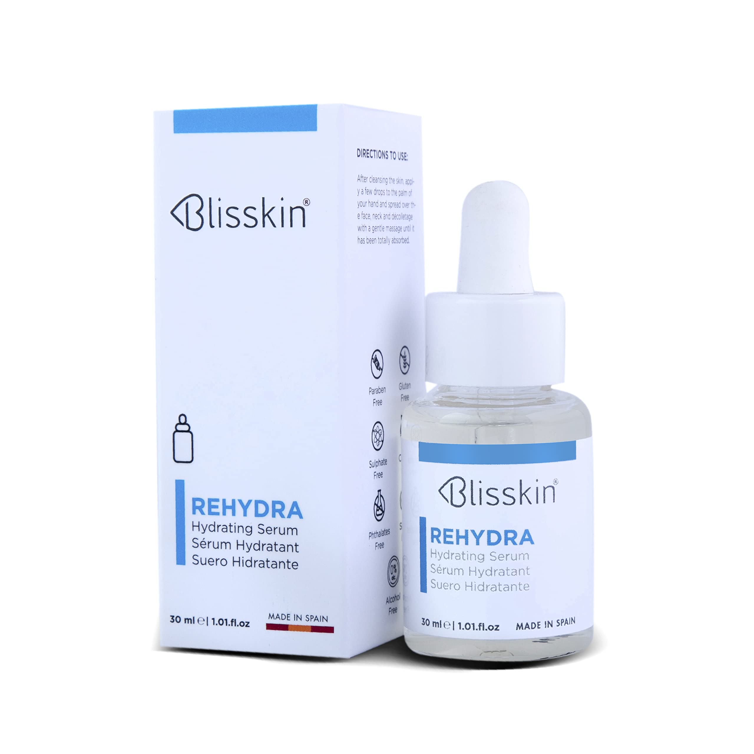 Blisskin Rehydra Hydrating Serum With Hyaluronic Acid & Matrixyl, Sulphate & Paraben Free, Hydrating & AntiAging, For All Skin 