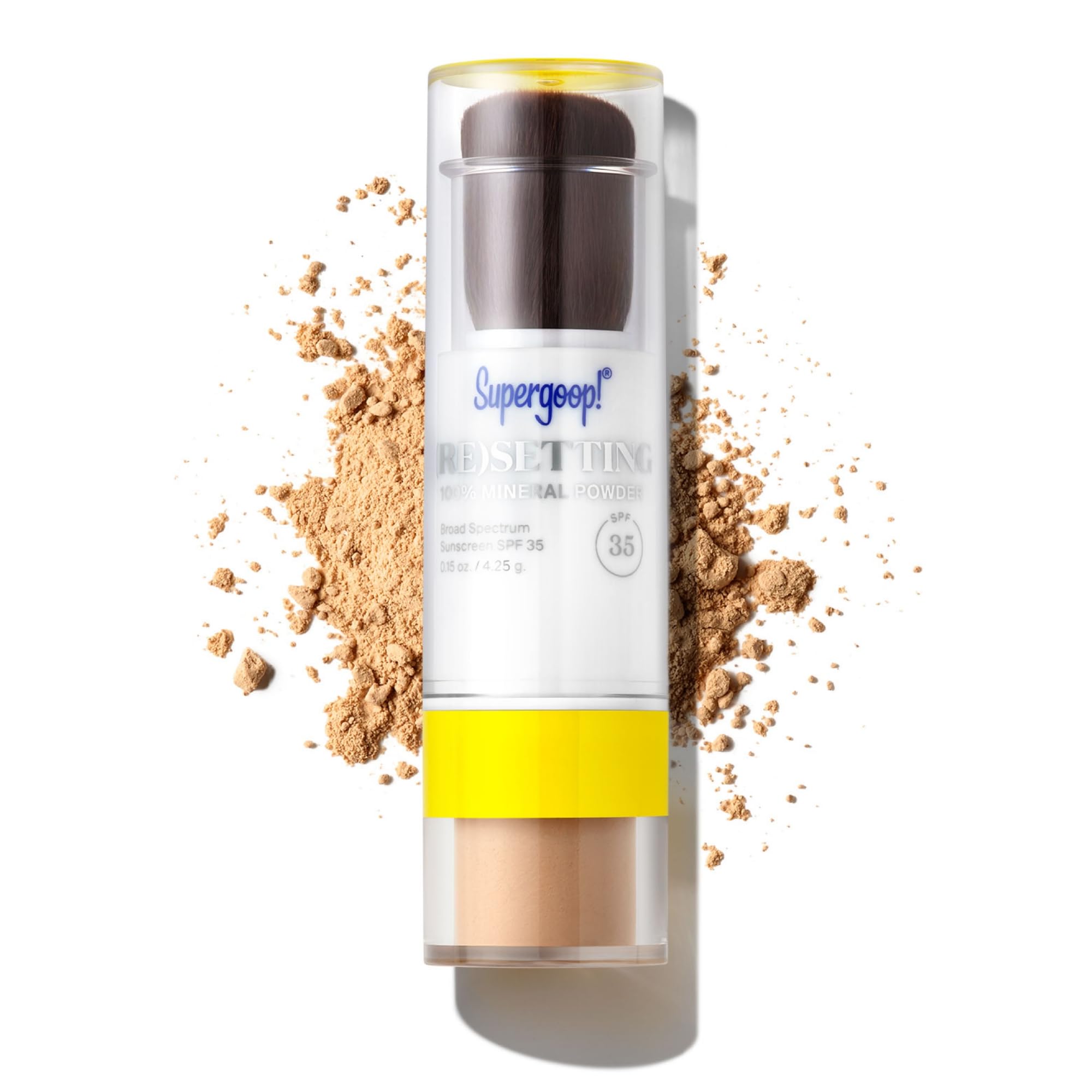 Supergoop! (Re) Setting 100% Mineral Powder, Medium - 0.15 Oz - Makeup Setting Powder + Broad Spectrum Spf 35 Pa+++ Sunscreen -