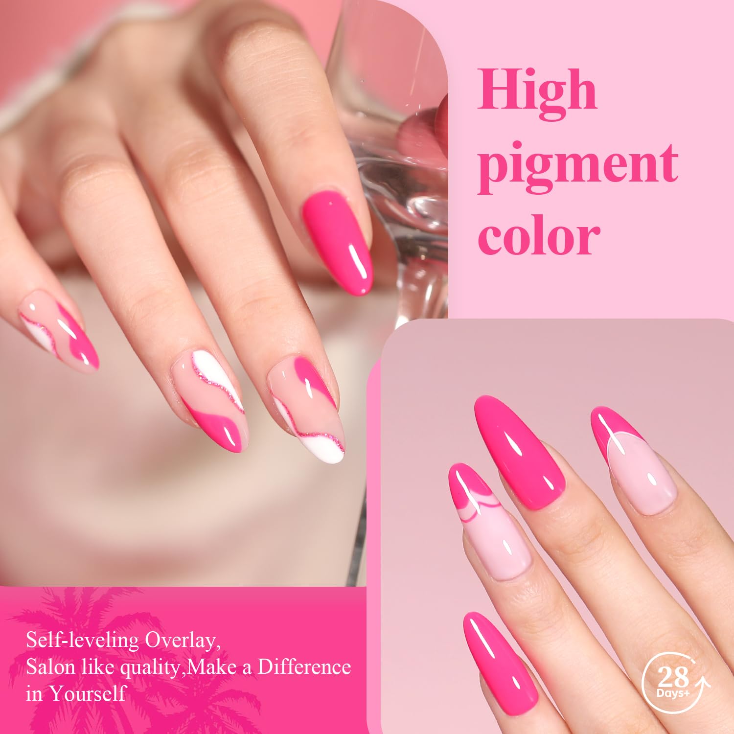 Shoyum Gel Nail Polish, 1Pcs 15Ml Hot Pink Gel Polish Bright Summer Neon Colors Gel Polish Soak Off Starters Nail Art Salon Mani