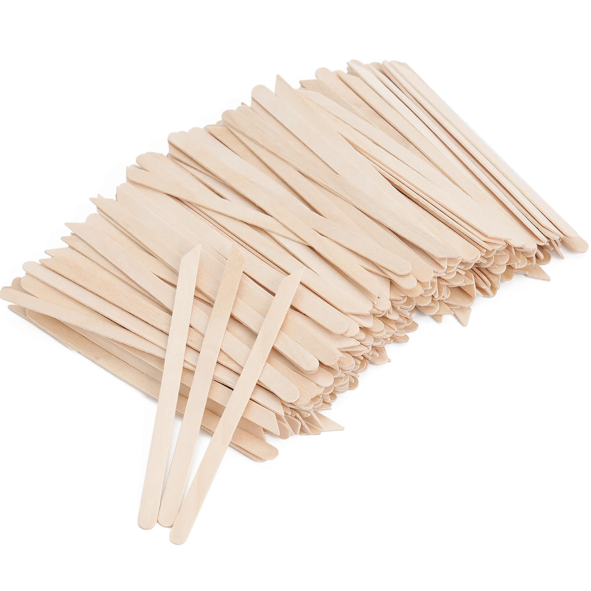1000Pcs Wooden Wax Sticks Small Waxing Applicator Sticks Wax Spatulas Wood Craft Sticks for Hair Removal and Smooth Skin - Slant