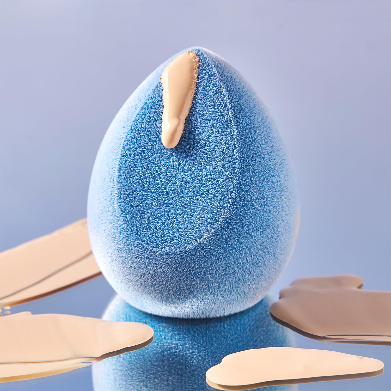 Juno & Co. Microfiber Sponge, Latex-Free, Dual Layer Technology, Flawless Makeup Blender For Foundations, Powders And Creams (Ve