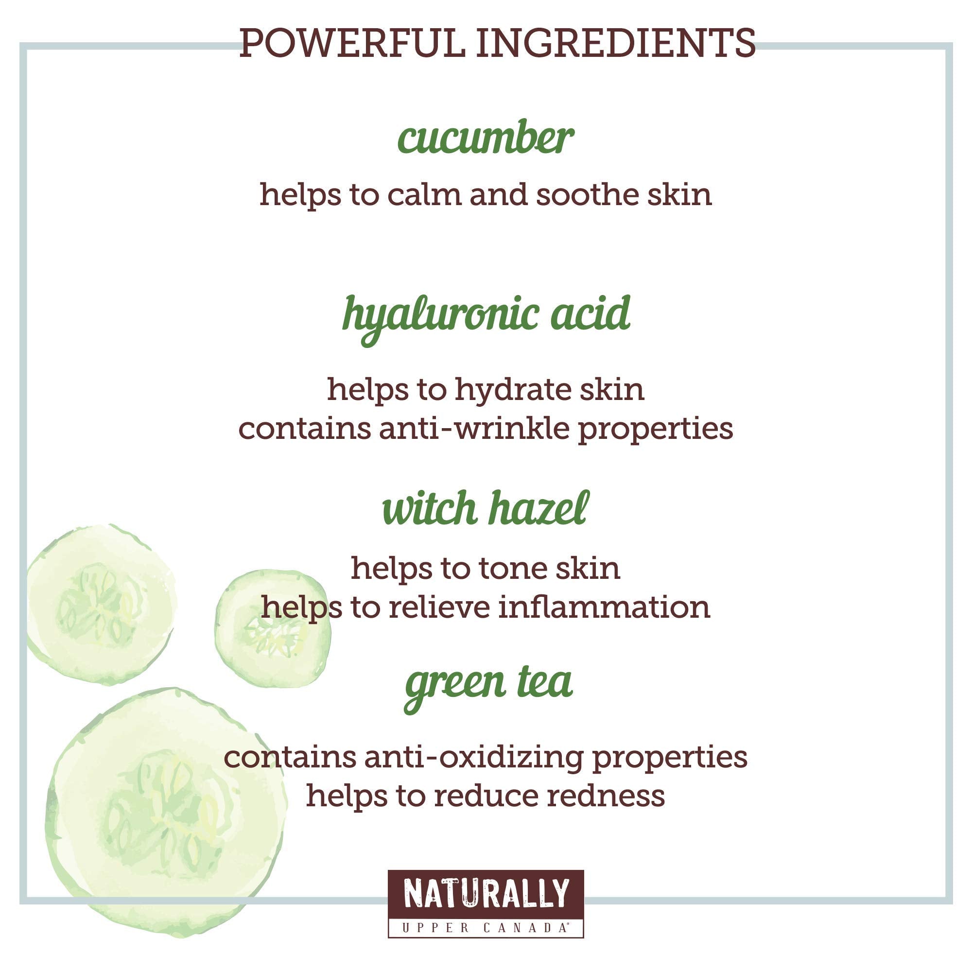 Naturally 30 Soothing Cucumber Infused Sheet Mask, 5 Sheet Masks Included