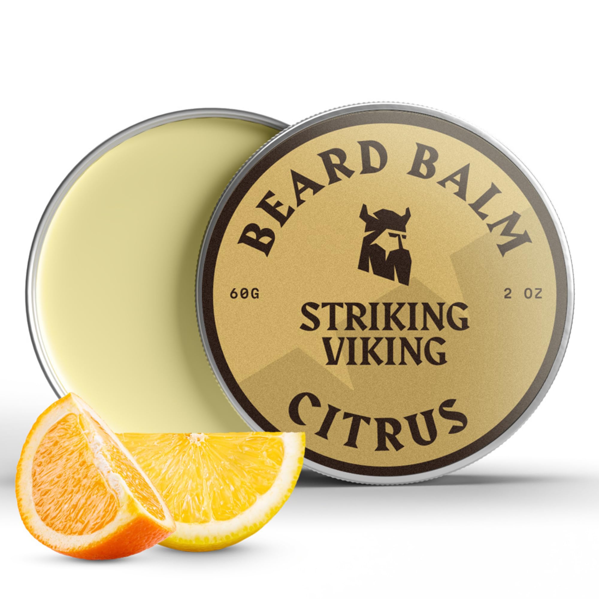 Citrus Scented Beard Balm 2 Oz - 100% Natural