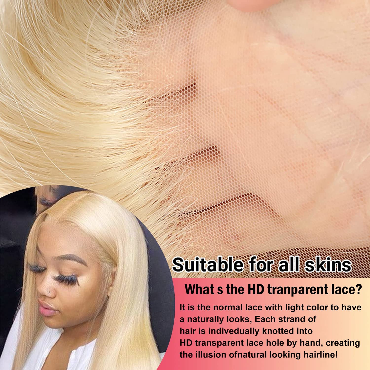 Alielaine 613 13X6 Lace Front Wig Human Hair Transparent Lace Body Wave Blonde Lace Front Wigs Human Hair 613 Hd Lace Frontal Wi