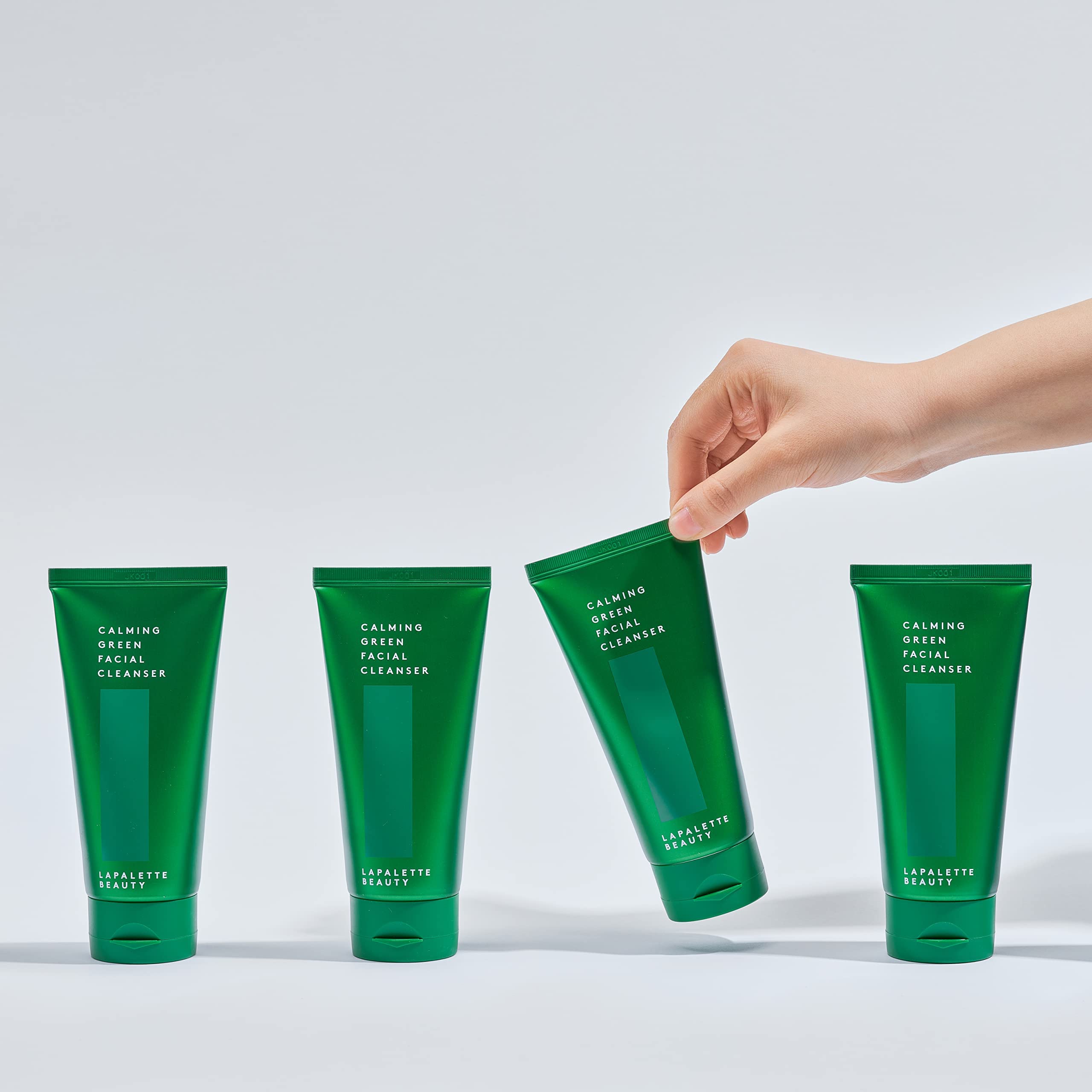 lapalette beauty Calming Green Facial Cleanser. BHA, Mild Cleansing Foam, 120ml / 4.05 fl. oz. / Hydration, Soothing, Cruelty-Fr