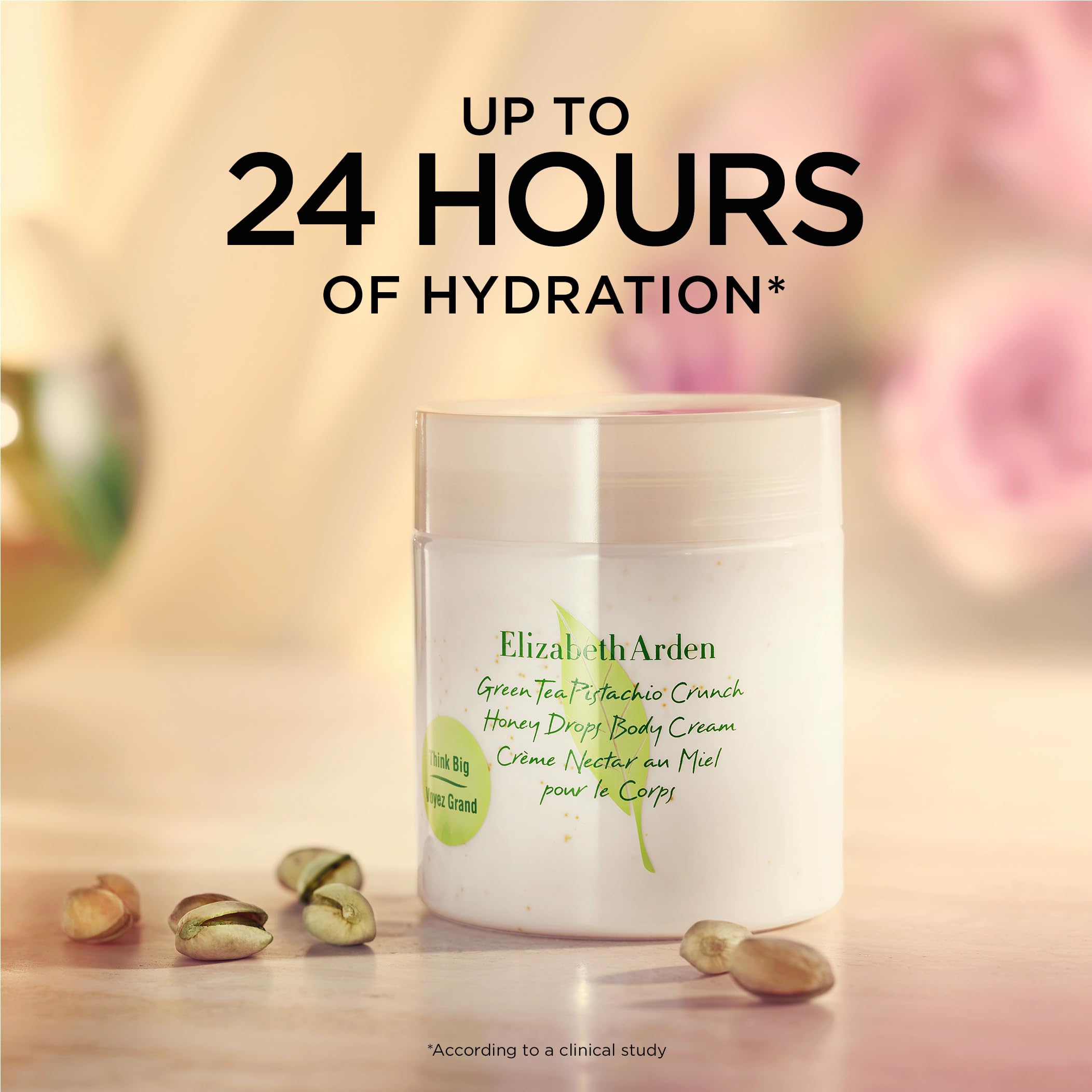 Elizabeth Arden Green Tea Pistachio Crunch Honey Drops Body Cream, Moisturizer for Dry Skin, Use Day or Night, Softens and Moist