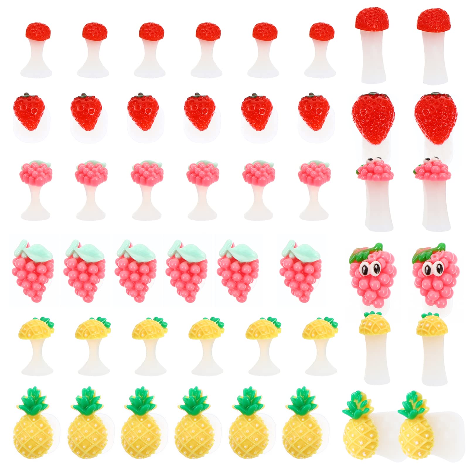 Uonlytech 24pcs Silicone Toe Separators Fruit Toe Separator Toe Nail Separators Toes Dividers Pedicures Nail Art Tools Pedicure 