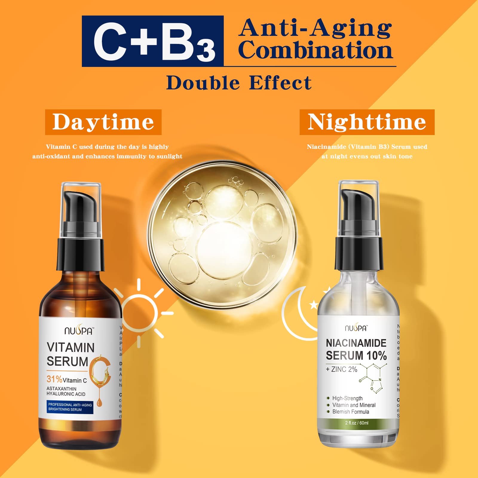 Vitamin C Serum for Face 2oz 31% Vitamin C Facial Moisturizer Serum Anti Aging Serum Reduces Age Spots and Sun Damage Natural Br