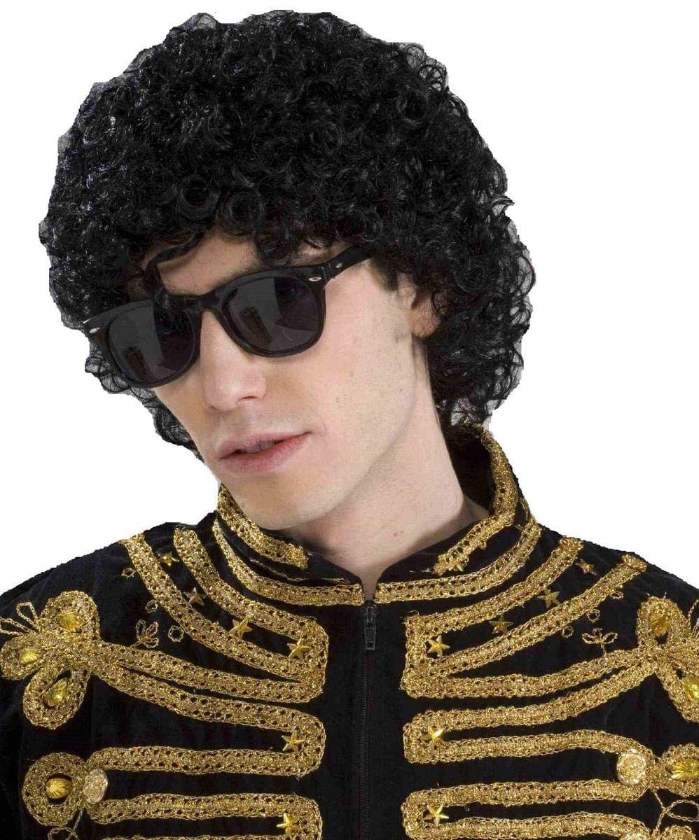 Forum Novelties Mens 80'S To The Maxx Short Black Pop Star Afro Wig Party Supplies, Black, One Size Us