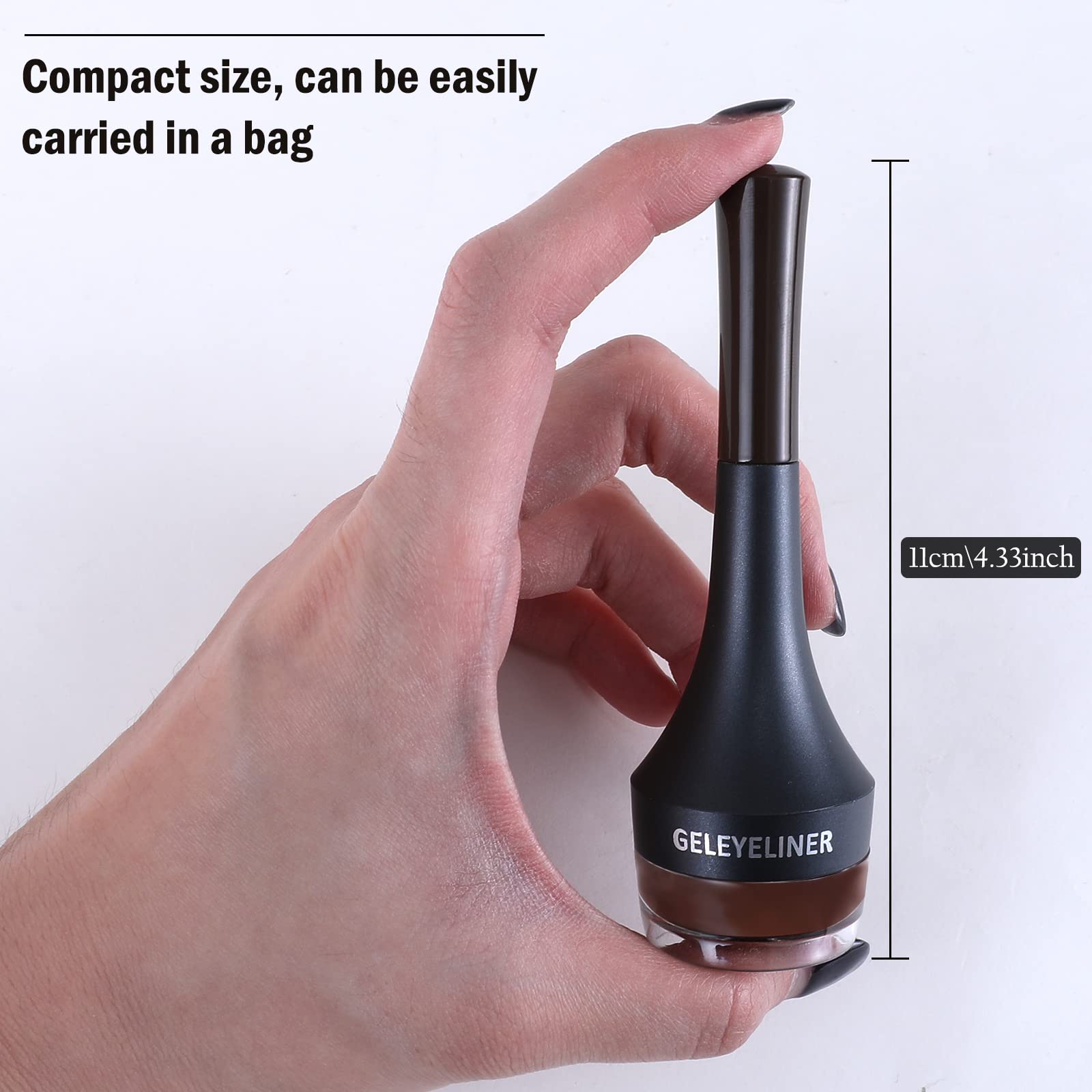 Boobeen Eyeliner Waterproof Gel Eyeliner Smudge-Proof Eye Liner Gel Makeup High Pigment Eye Makeup Set Easy To Apply Long-Lastin