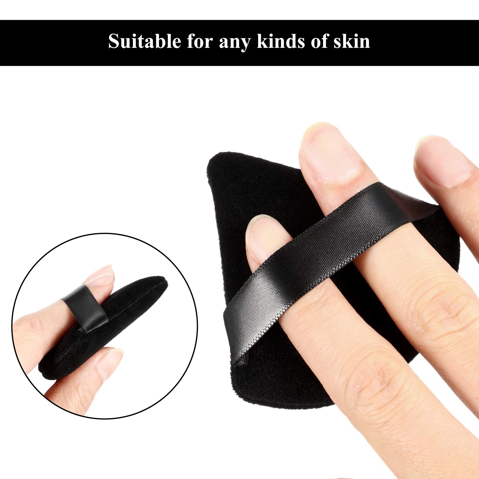 12 Pieces Triangle Powder Puff Face Cosmetic For Loose Powder Soft Body Washable Reusable Foundation Sponge Mineral Wet Dry Make