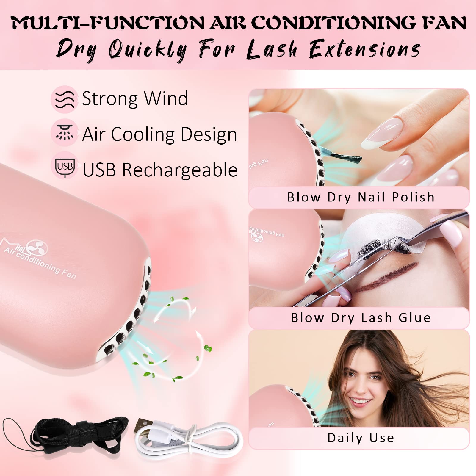 Emeda Lash Shampoo For Lash Extensions Lash Cleaning Kit 150Ml With Lash Fan Dryer Lash Extension Cleanser Oil Free Foam Soap La