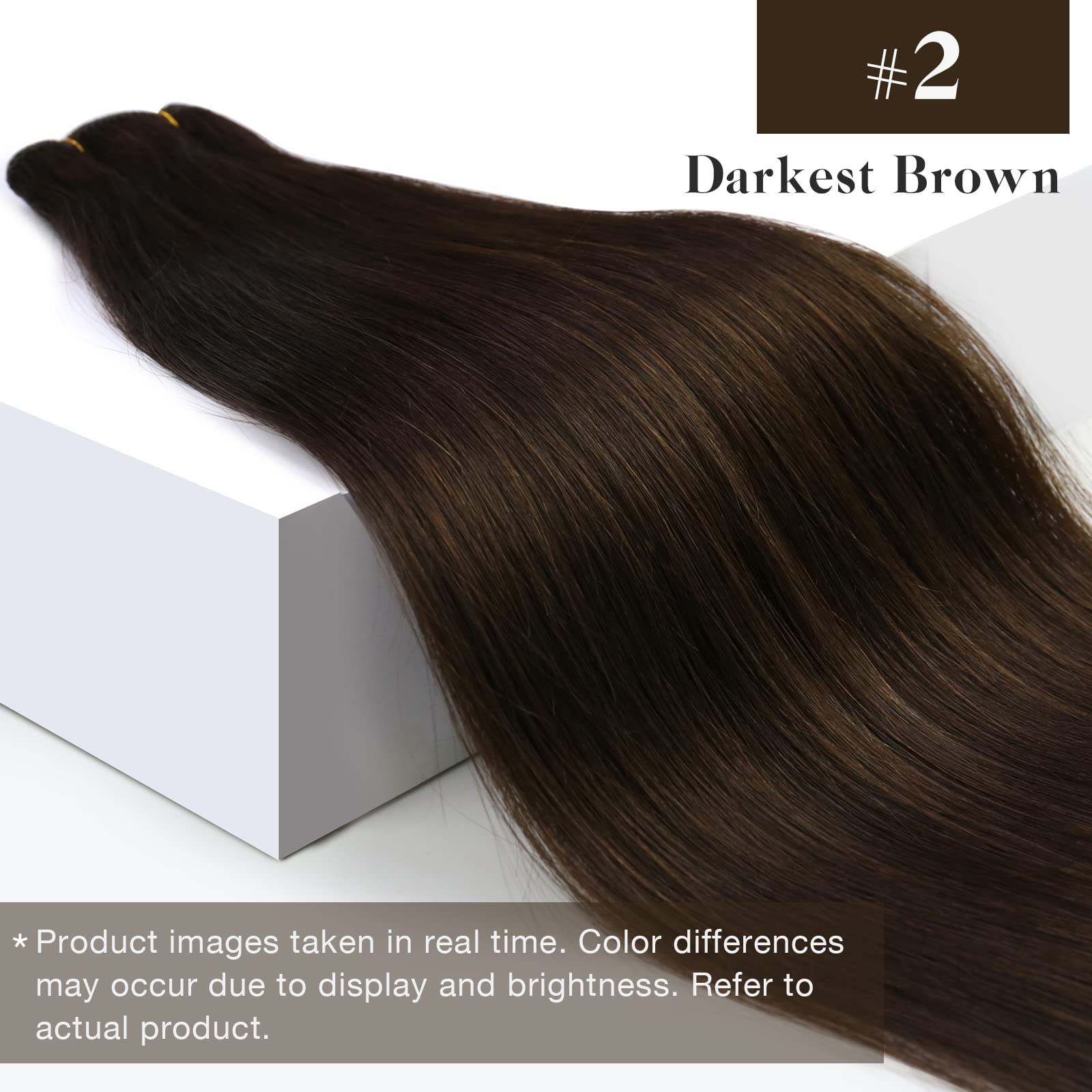 Sunny Sew In Hair Extensions Real Human Hair Brown Weft Hair Extensions Dark Brown Straight Hair Weft Extensions Brazilian Human