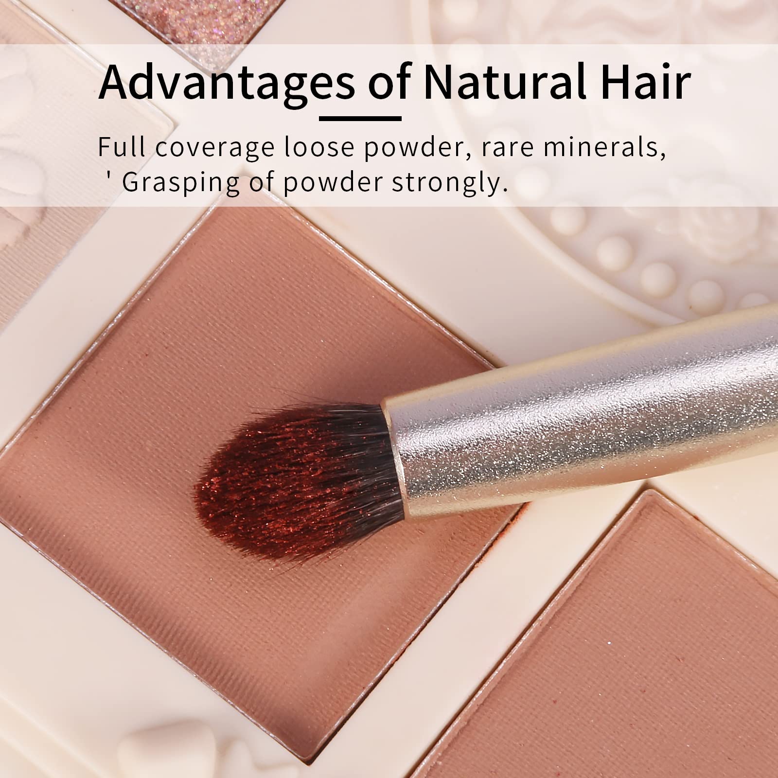 Natural Goat Hair Eye Shadow Brush, Enzo Ken Small Blending Eyeshadow Brush, Eye Shadow Blending Brush, Eye Blending Brush, Smal