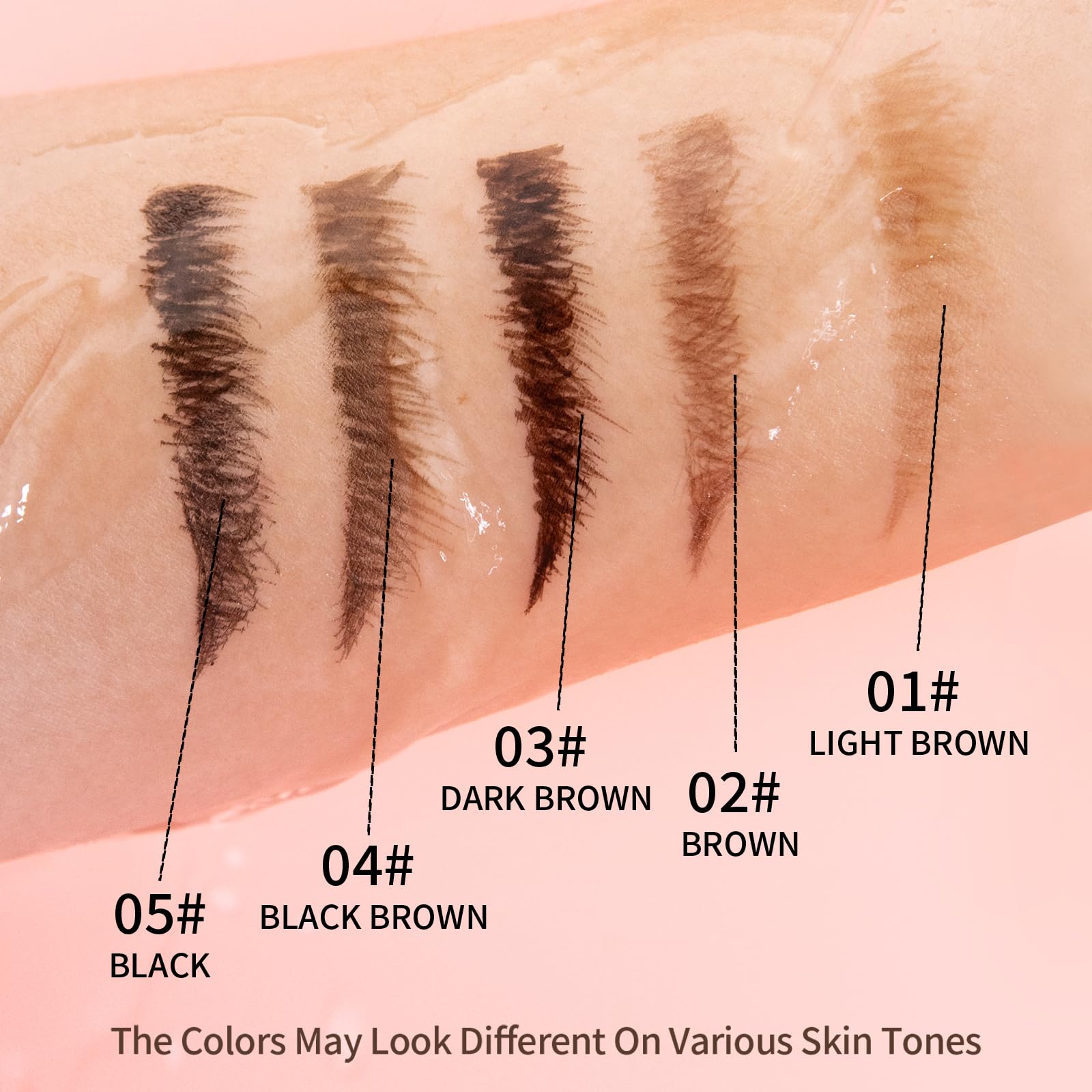 Eyebrow Pencils for Women, 2-in-1 Dual-Ended Microblading Eyebrow Pencil Waterproof with 2 Fork Tip and Spoolie Brush for Hair-L