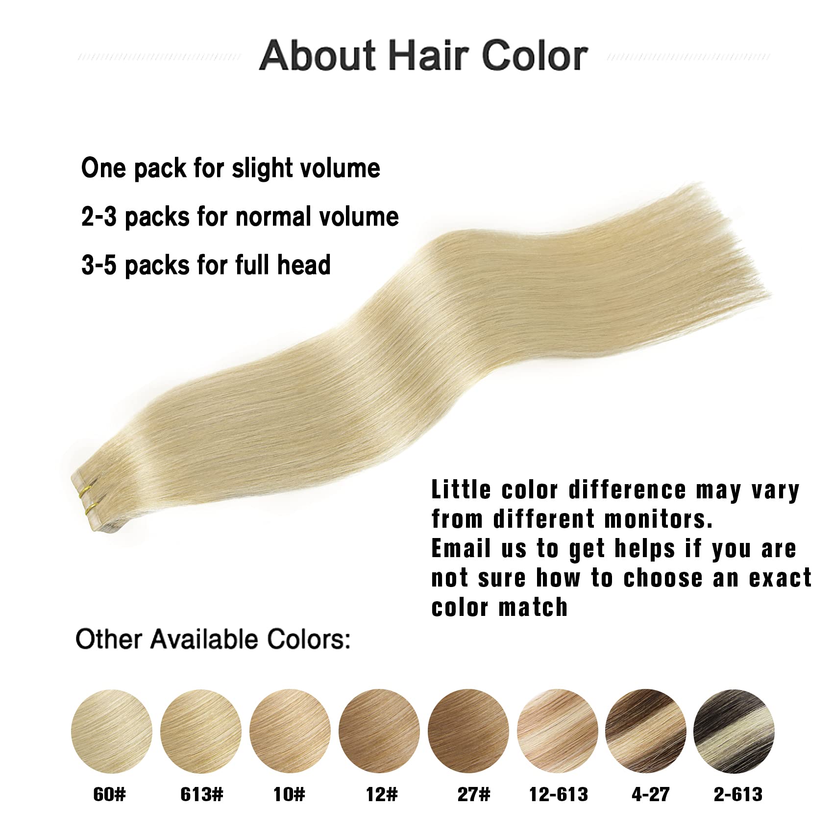 Aison Tape In Hair Extensions 60 Platinum Blonde 100% Remy Human Hair Extensions Silky Straight For Fashion Women 20 Pcs/Package