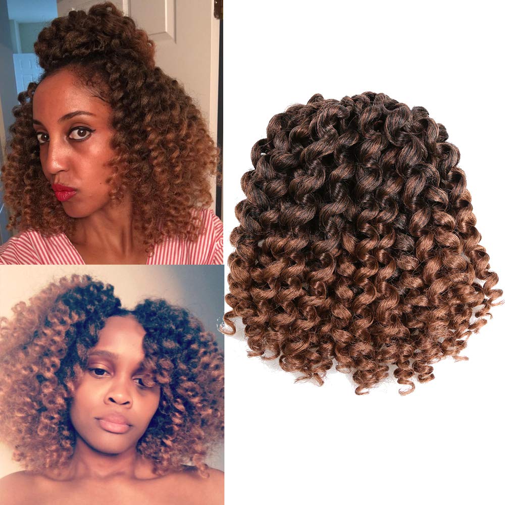 3 Packs Jamaican Bounce crochet Hair 2X Ringlet Wand curl 8 inch Synthetic crochet Hair Extensions crochet Braiding Hair 20 Root