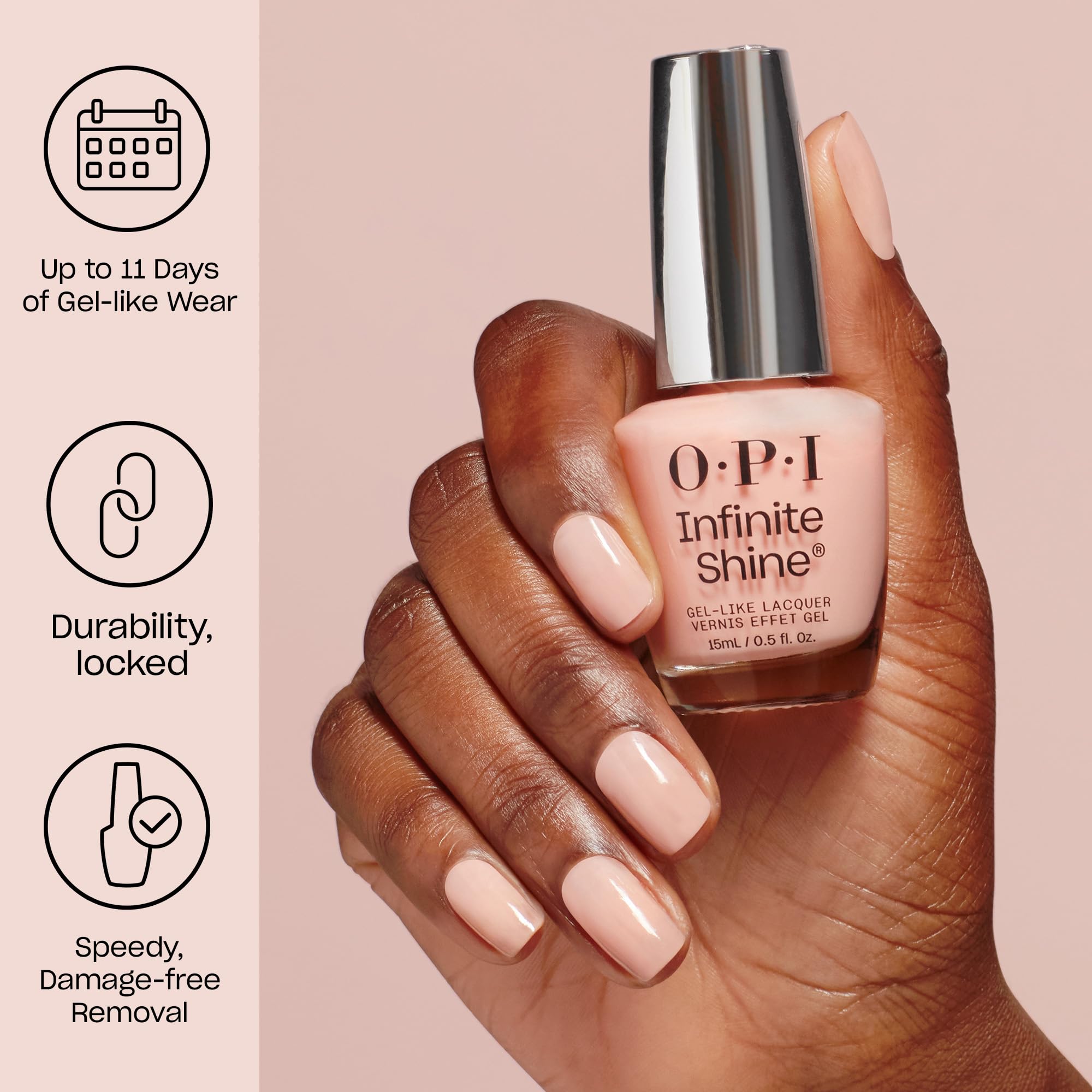Opi Infinite Shine Last From The Past | Opaque Bright Blue Crme Long Wear Gel Like Nail Polish | Vegan, Long Lasting, Streak Fre