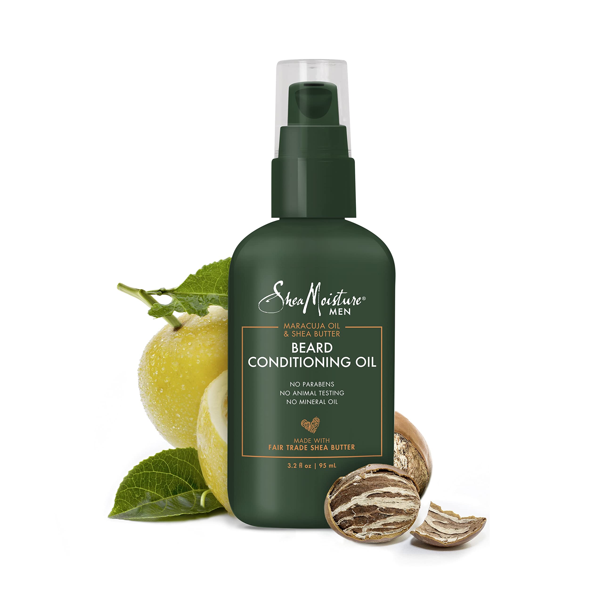 Sheamoisture Beard Oil & Beard Balm - Beard Kit For Men W/Maracuja & Fair Trade Organic Shea Butter, Dry Beard Oil, Softener & C