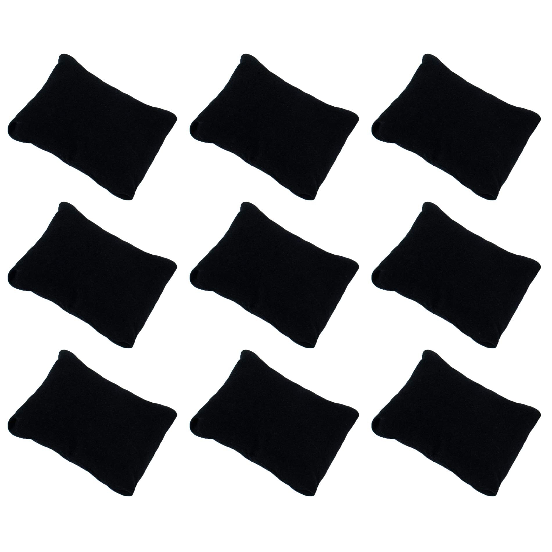 AUEAR, Velvet Bracelet Watch Pillow Black Jewelry Pillows Bangle Cushions Display Stand Set for Box (10 Pcs)