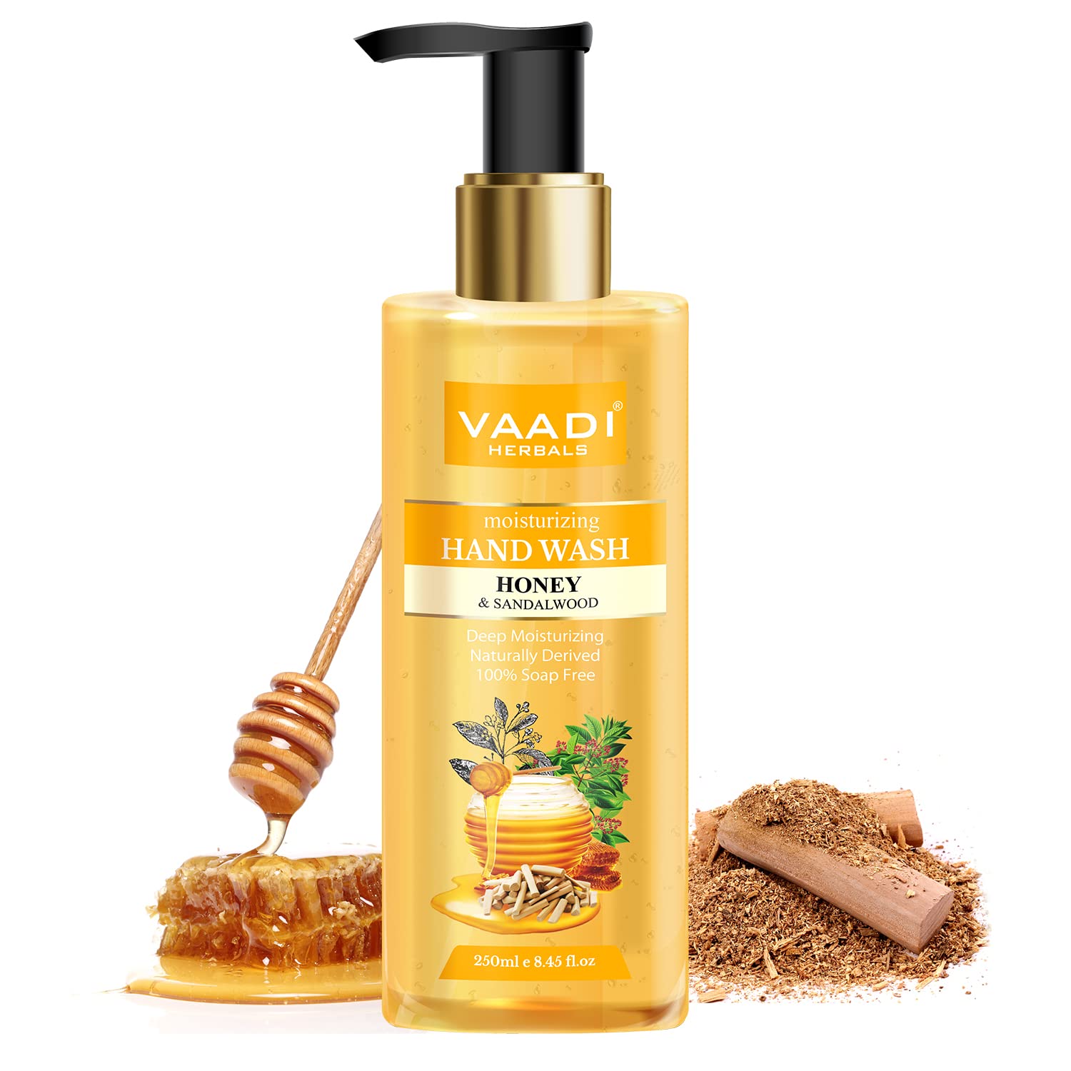 Vaadi Herbals Deep Moisturizing Honey And Sandal Hand Wash  250 Ml