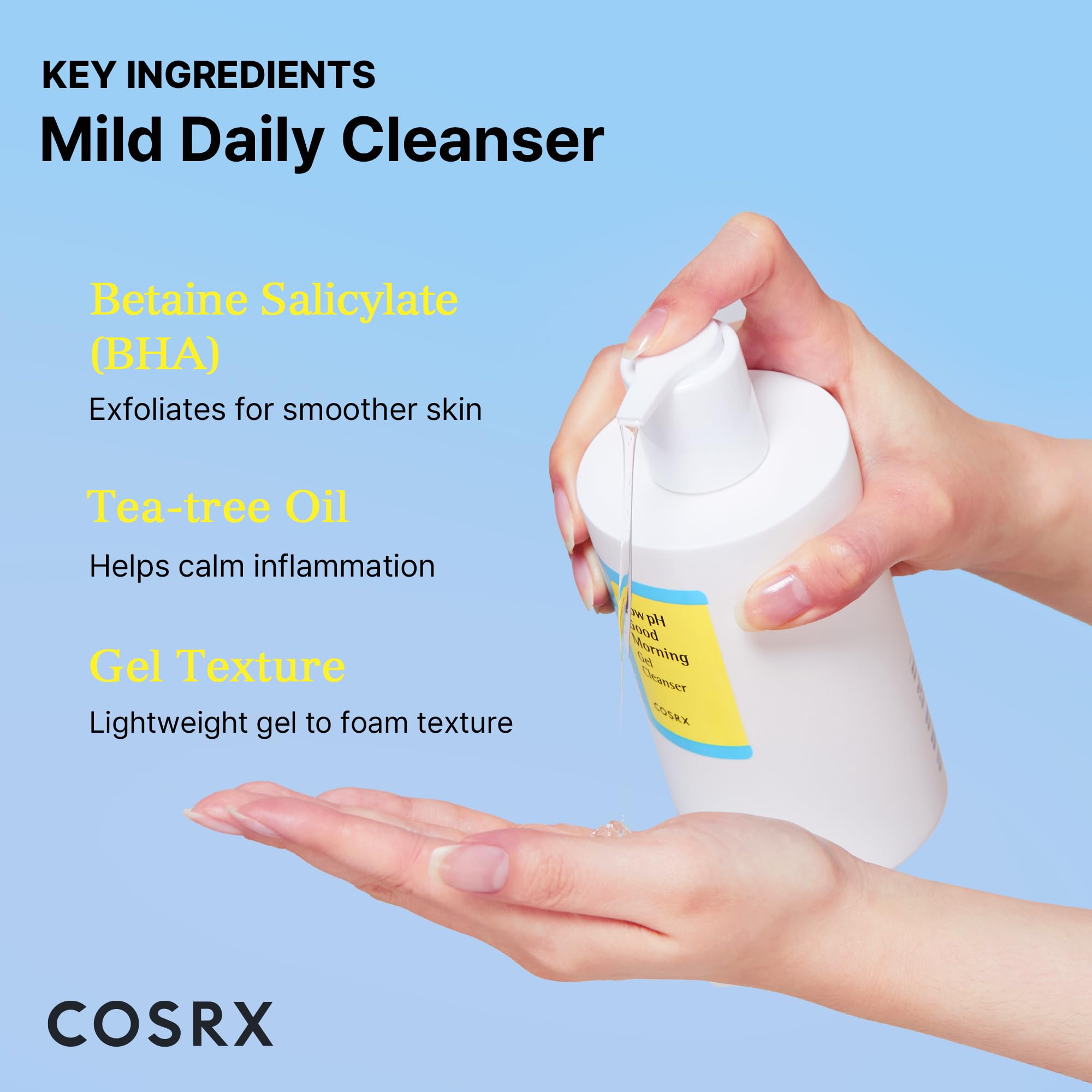 COSRX Low pH Good Morning Gel Cleanser (13.52fl.oz/400ml)