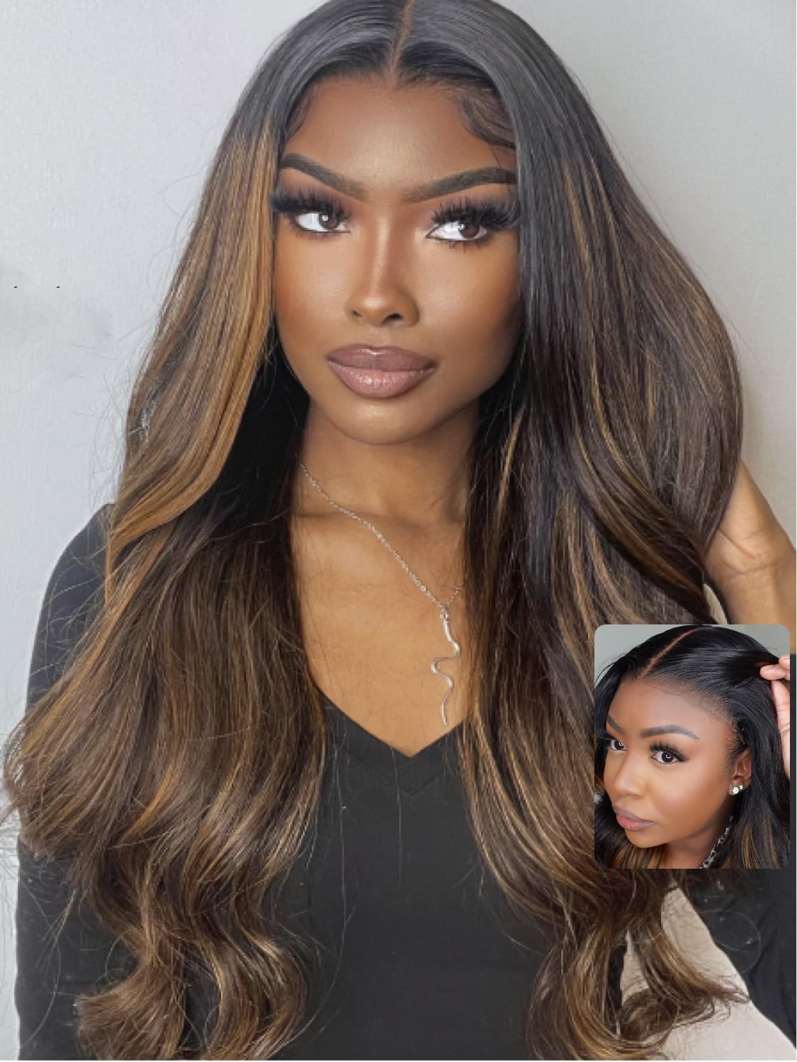 UNICE Bye Bye Knots Pre Everything Glueless Wig Balayage Brown 7x5 Lace Front Wigs Human Hair Body Wave Pre Plucked Pre Cut Blea