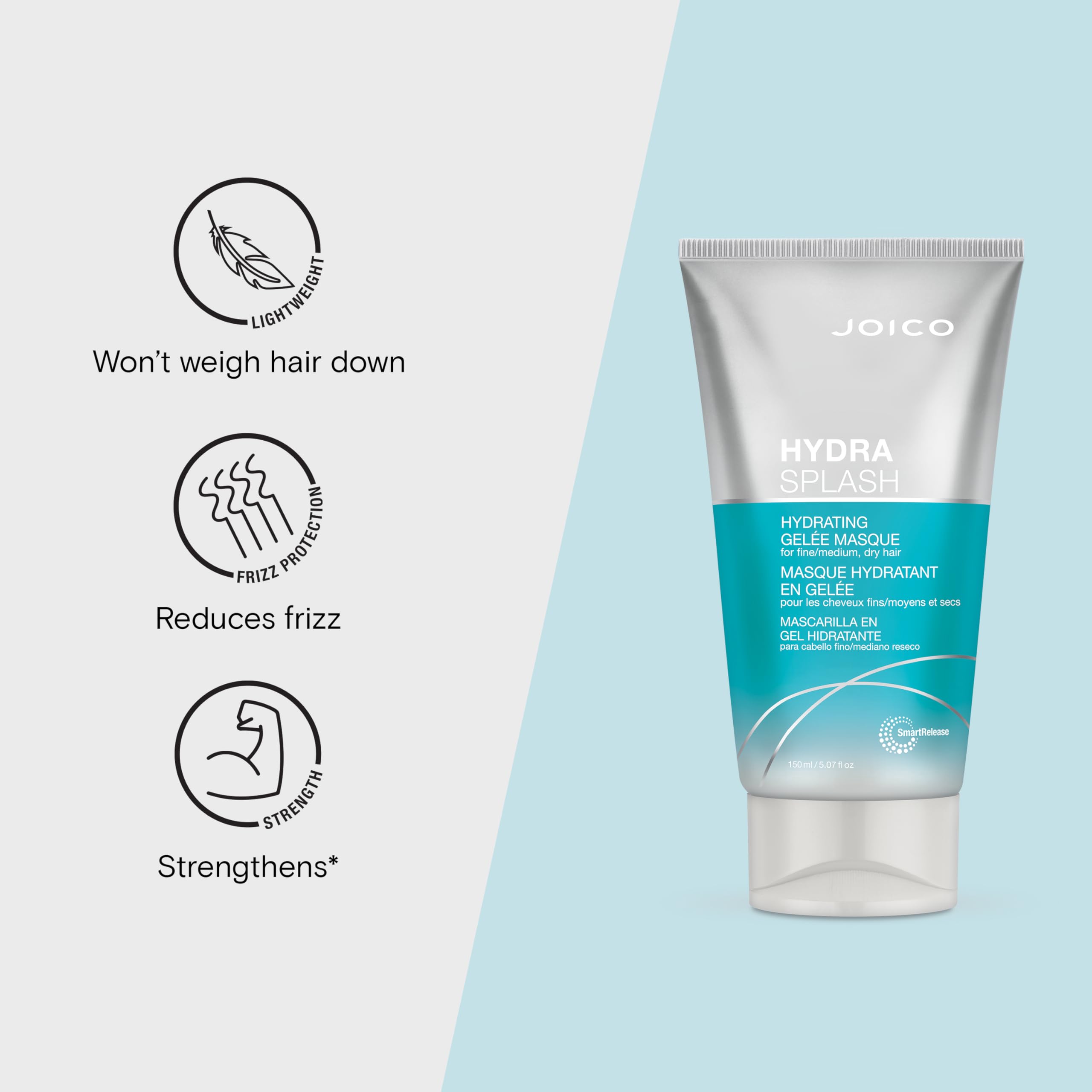 Joico Hydrasplash Hydrating Gel   E Masque | For Fine, Medium, Dry Hair | Replenish Hydration | Boost Shine | With Sea Kelp & Co