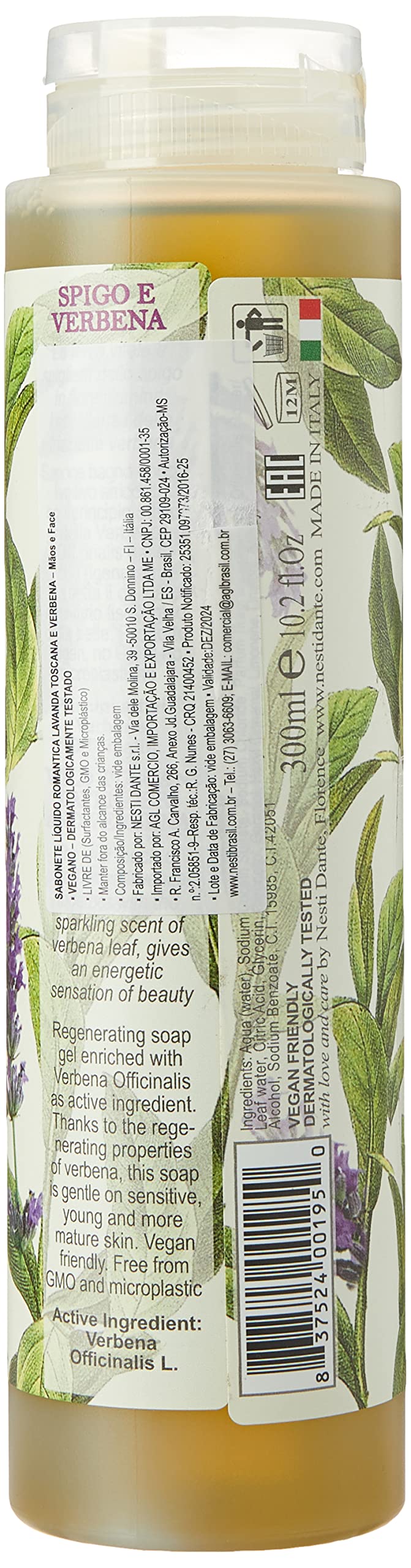 Nesti Dante Romantica Lavender & Verbena, Bath & Shower Gel 300 Ml