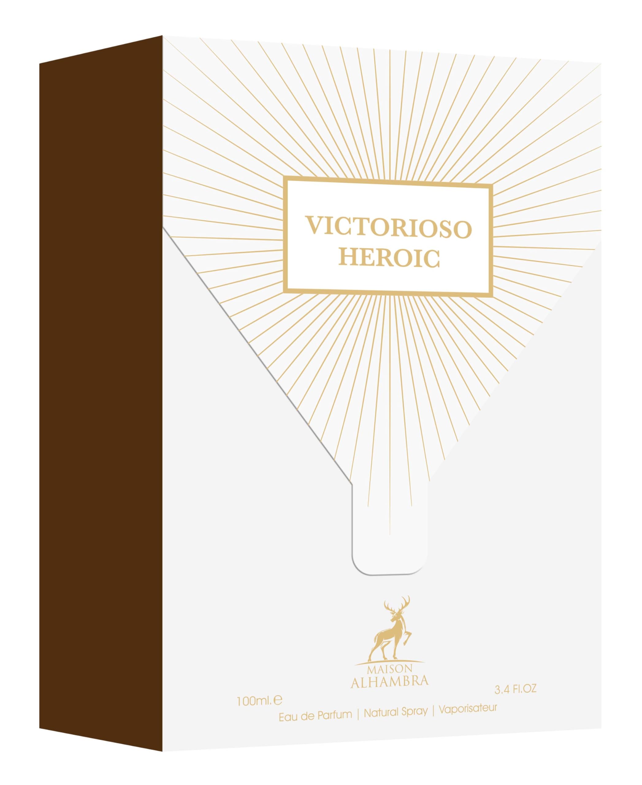 Maison Alhambra Victorioso Heroic for Men Eau de Parfum Spray, 3.4 Ounce / 100 ml