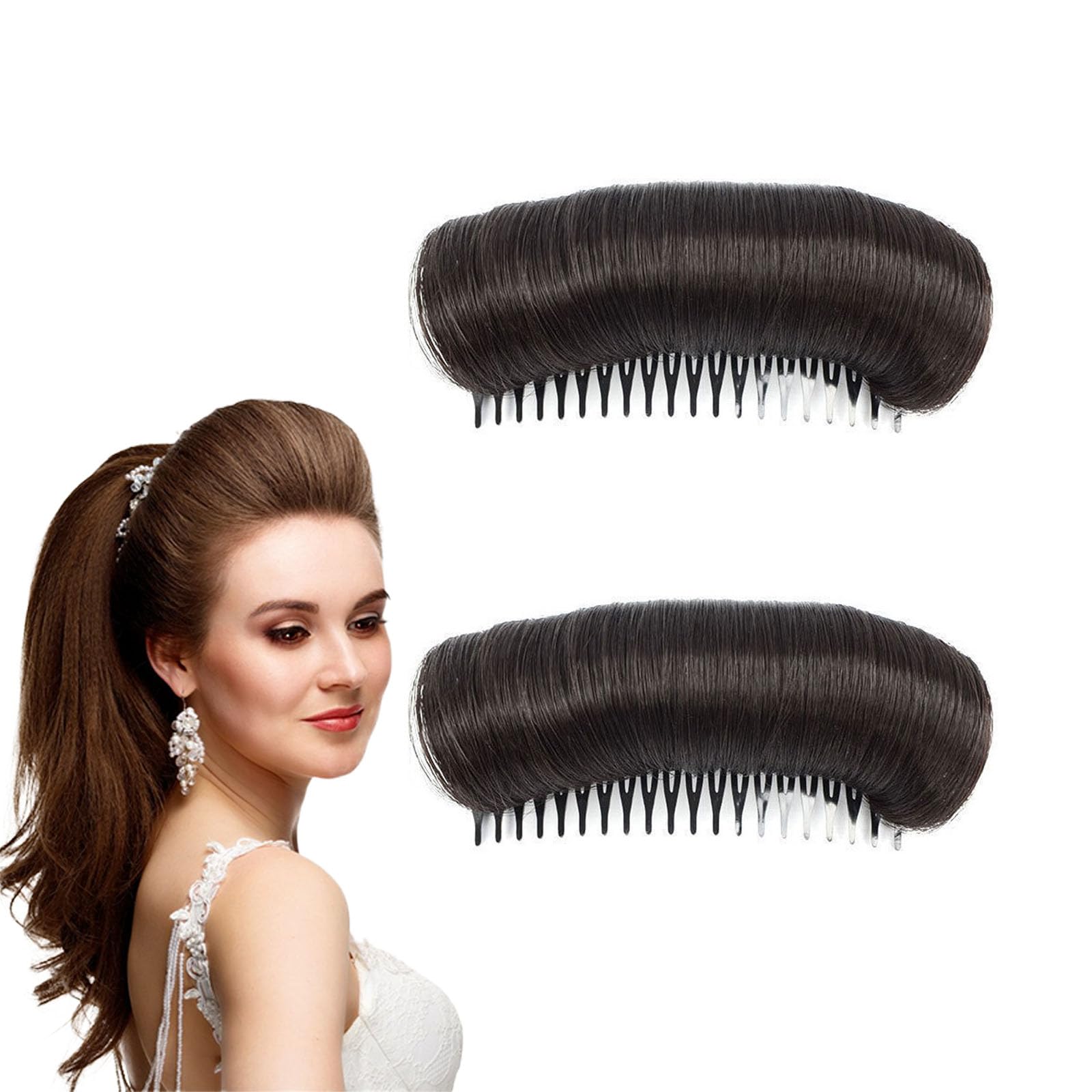 2Pcs Fluffy Clips For Hair, Hairs Volumizer Clip, Hair Puff Accessories For Women, Instant Volume Boost For Wedding