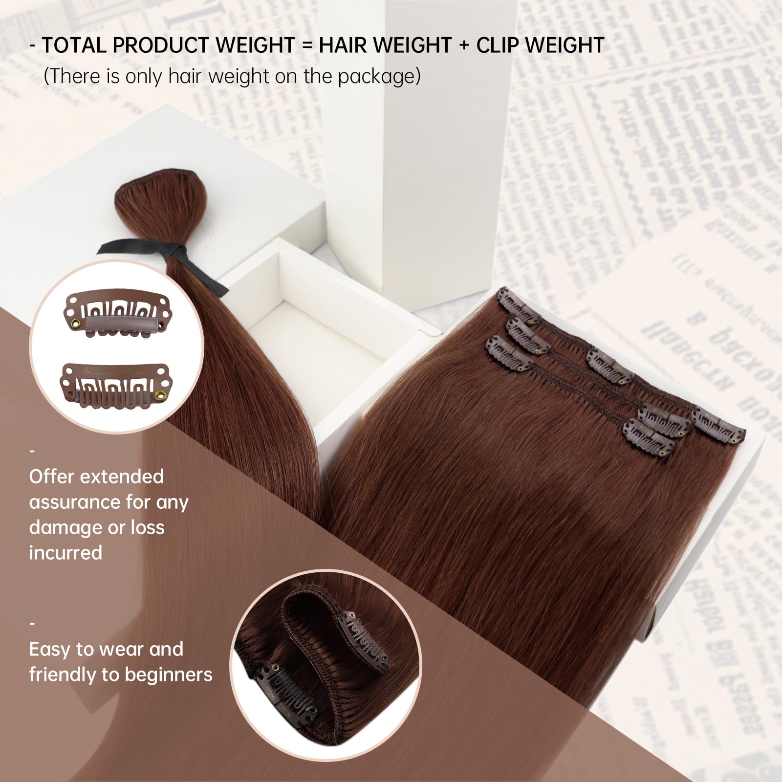 Sunny Auburn Human Hair Clip Ins Extensions Long Clip Hair Extensions Auburn Clip In Hair Extensions Human Hair Auburn Hair Exte
