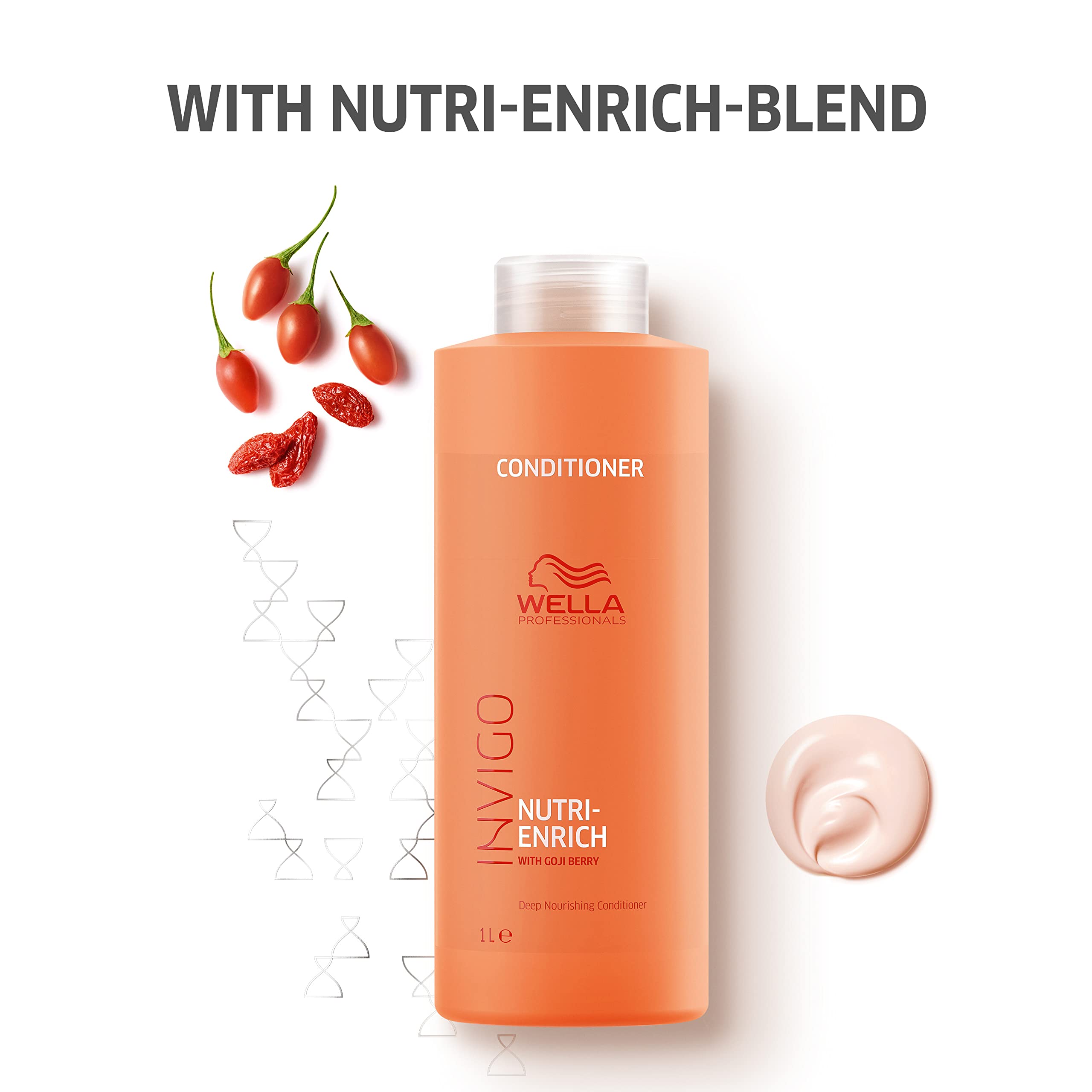 Wella Professionals Invigo Nutri-Enrich Conditioner, Deep Nourishing & Moisturizing Conditioner, For Dry & Damaged Hair, 33.8 Fl