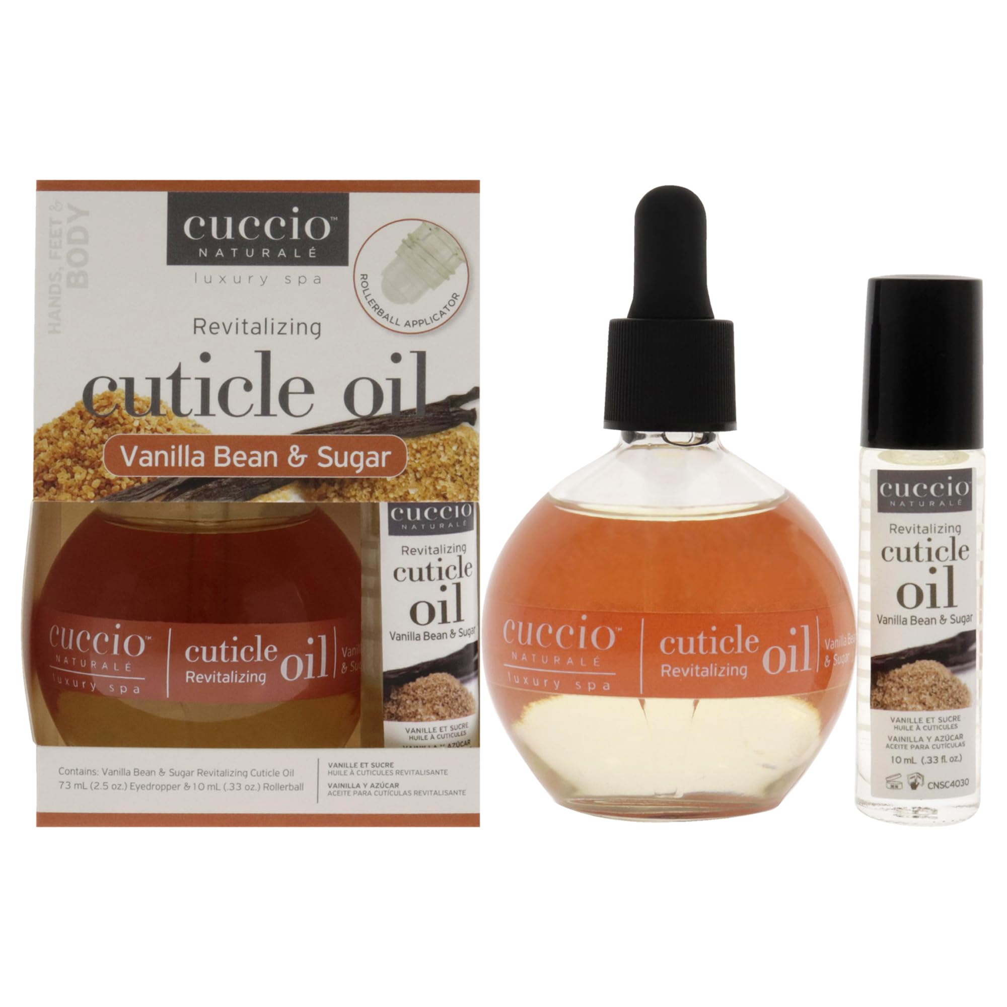 cuccio Naturale cuticle Revitalizing Oil Set - Hydrating Oils for Instant cuticle Repair for Dry, Damaged Skin and Nails - Parab