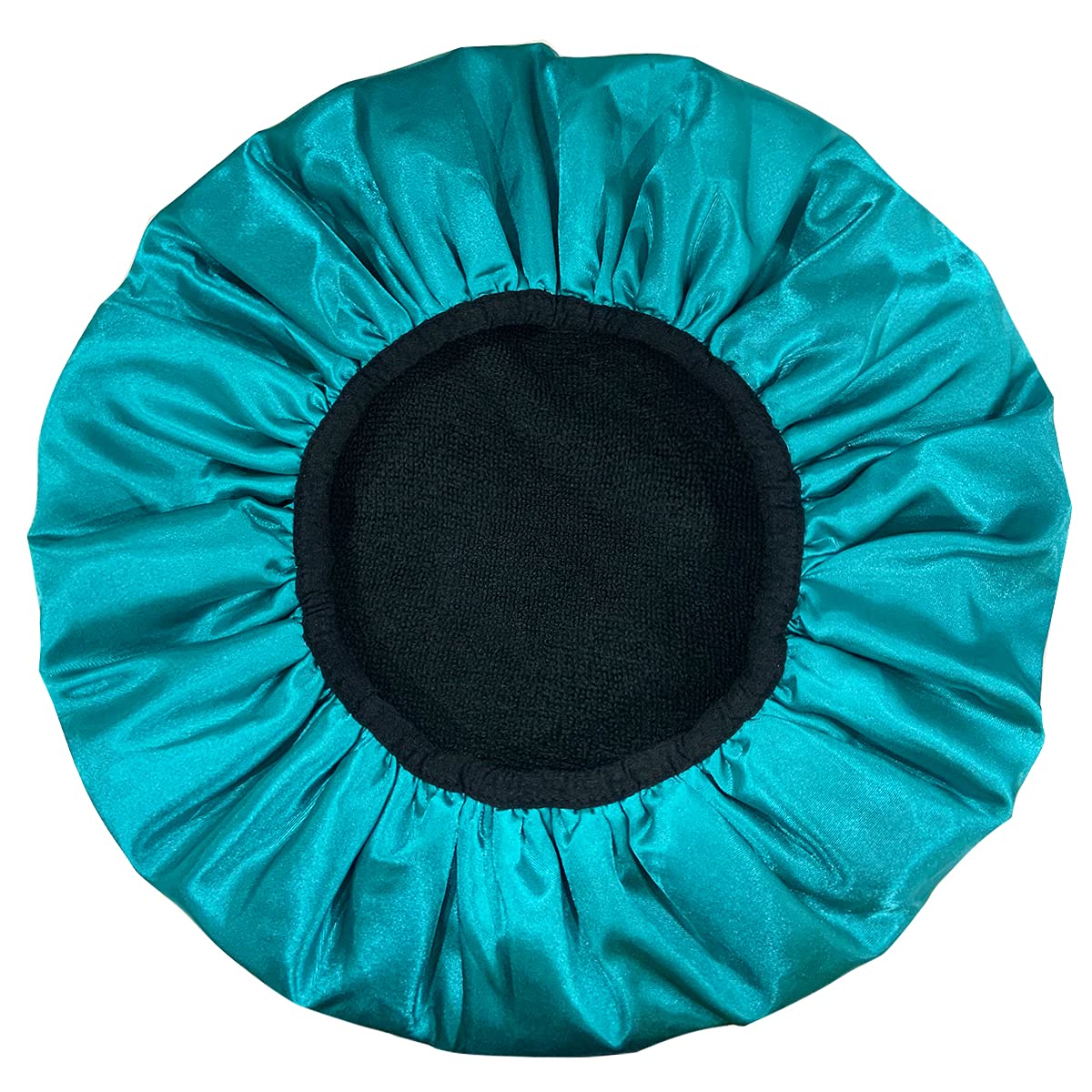 Aquior Shower Cap,Extra Large Triple Layer Bathing Cap With Dry Hair Function For Women Microfiber Terry Cloth Silky Satin 100%