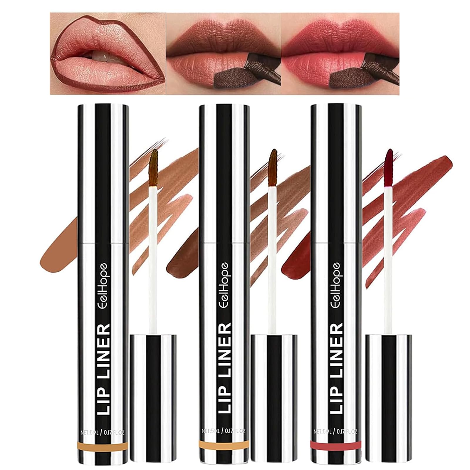 3 Colors Peel Off Lip Liner Tattoo, Peel Off Lip Stain With Matte Finish, Long Wear Tattoo Lip Liner Lipstick, Long Lasting, Wat