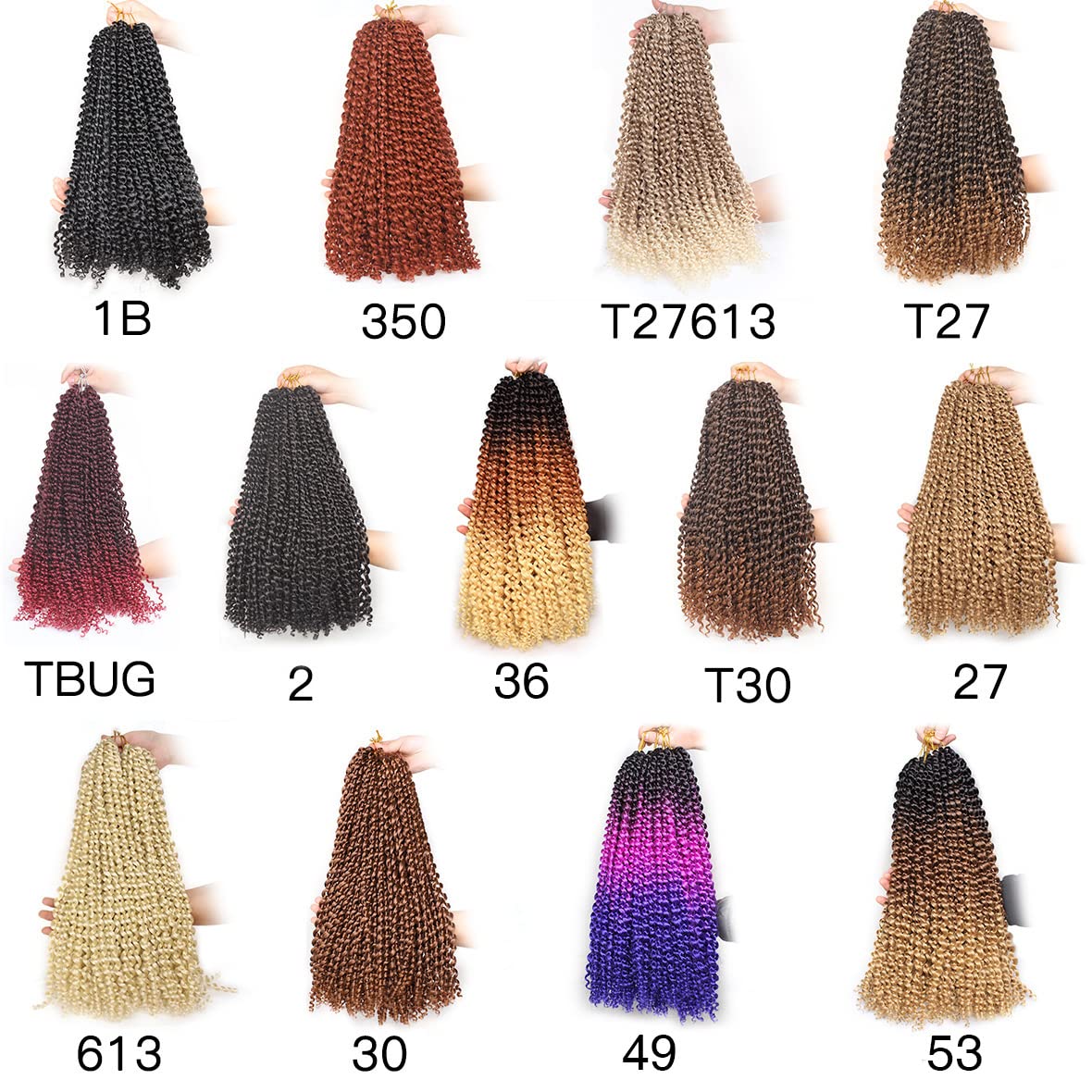 Leeven 18 Inch Water Wave Crochet Braids Hair For Butterfly Locs Passion Twist Crochet Hair Hot Water Setting Blonde Passion Twi