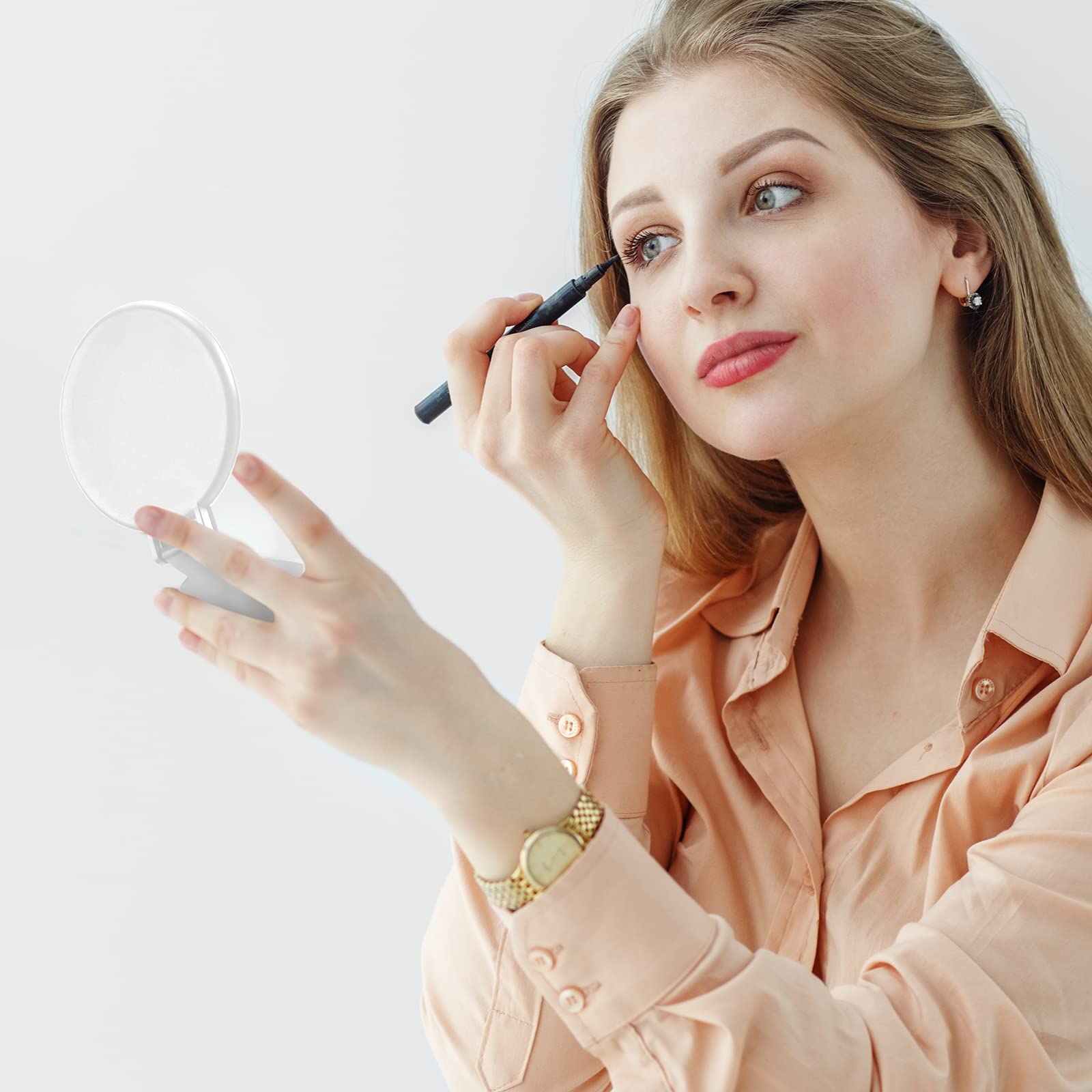 Yalikop 72 Pcs Compact Mirror Bulk Portable Round Makeup Mirror Mini Foldable for Purse Women Travel Daily Use Mothers Day Gifts