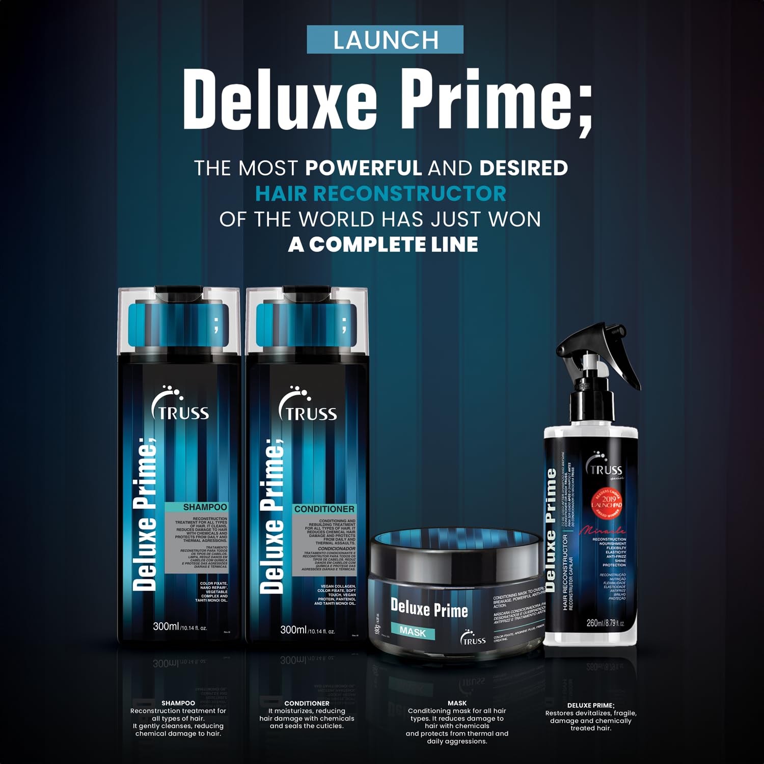 TRUSS Deluxe Prime Conditioner - Deep Conditioning Treatment, Hair Repair & Hair Softener with an Anti Fading Action - Seal Cuti