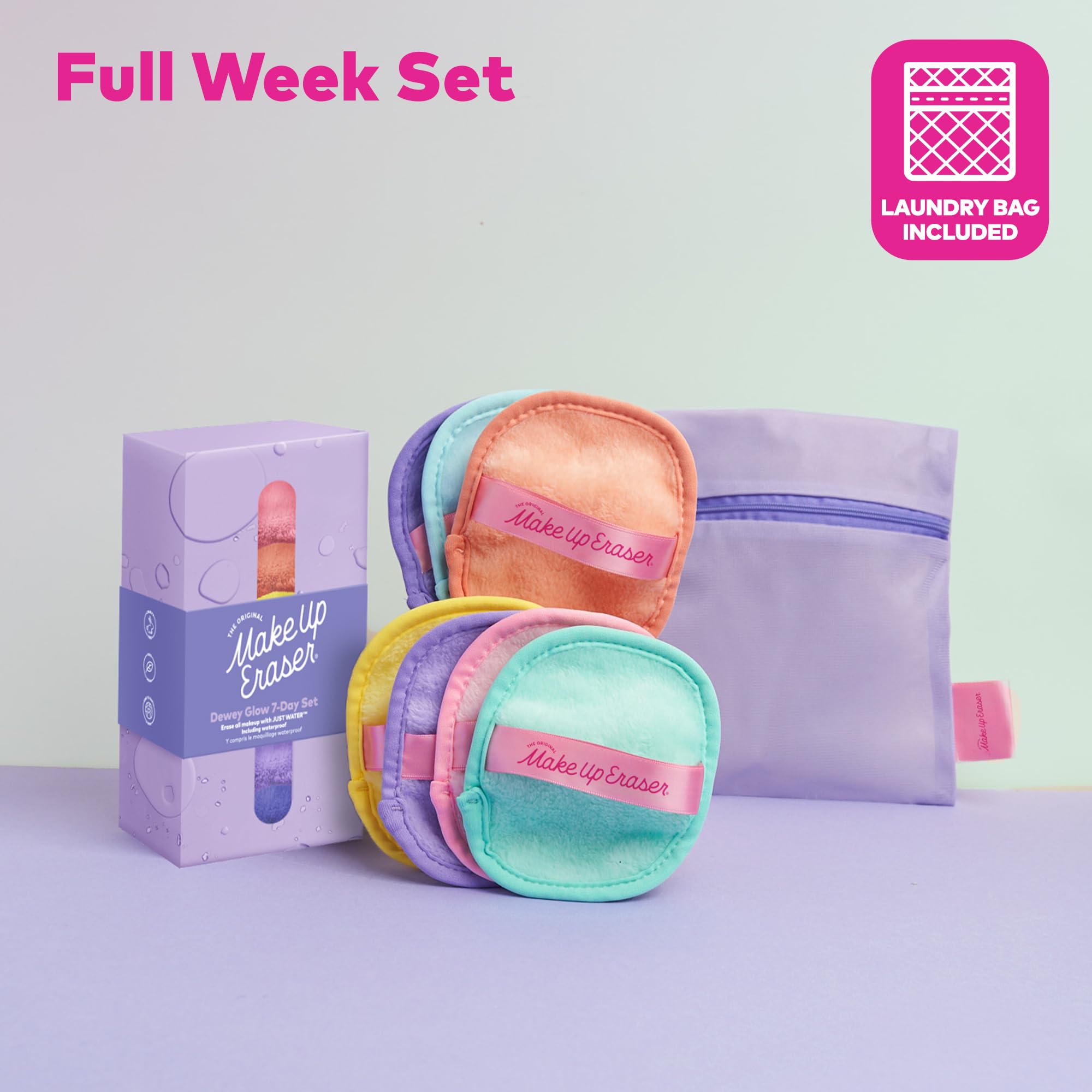 The Original Makeup Eraser, 7-Day Set, Erase All Makeup With Just Water, Including Waterproof Mascara, Eyeliner, Foundation, Lip