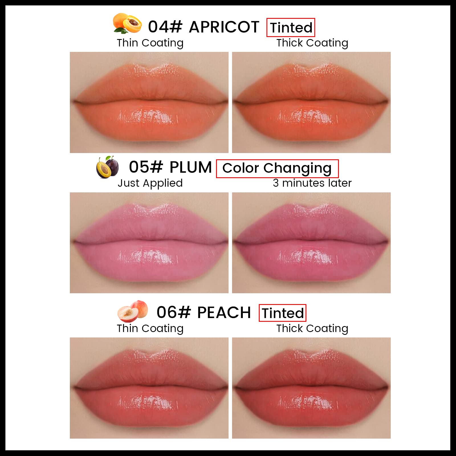 FREEORR Tinted Lip Balm, Tinted Chapstick 2 in 1 Moisturizing Lip Balm and Buildable Lipstick, Instant Hydration Chapped Lips an