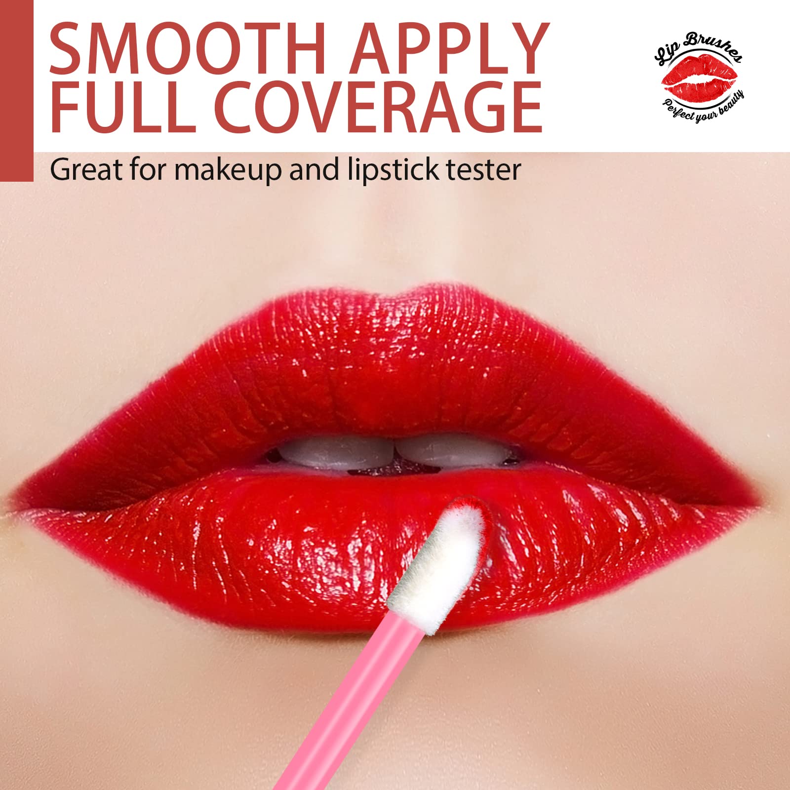 Teenitor 600 Pcs Lip Applicators Disposable Lip Brush, Lip Wands Applicators, Lipstick Applicators Disposable Doe Foot Applicato